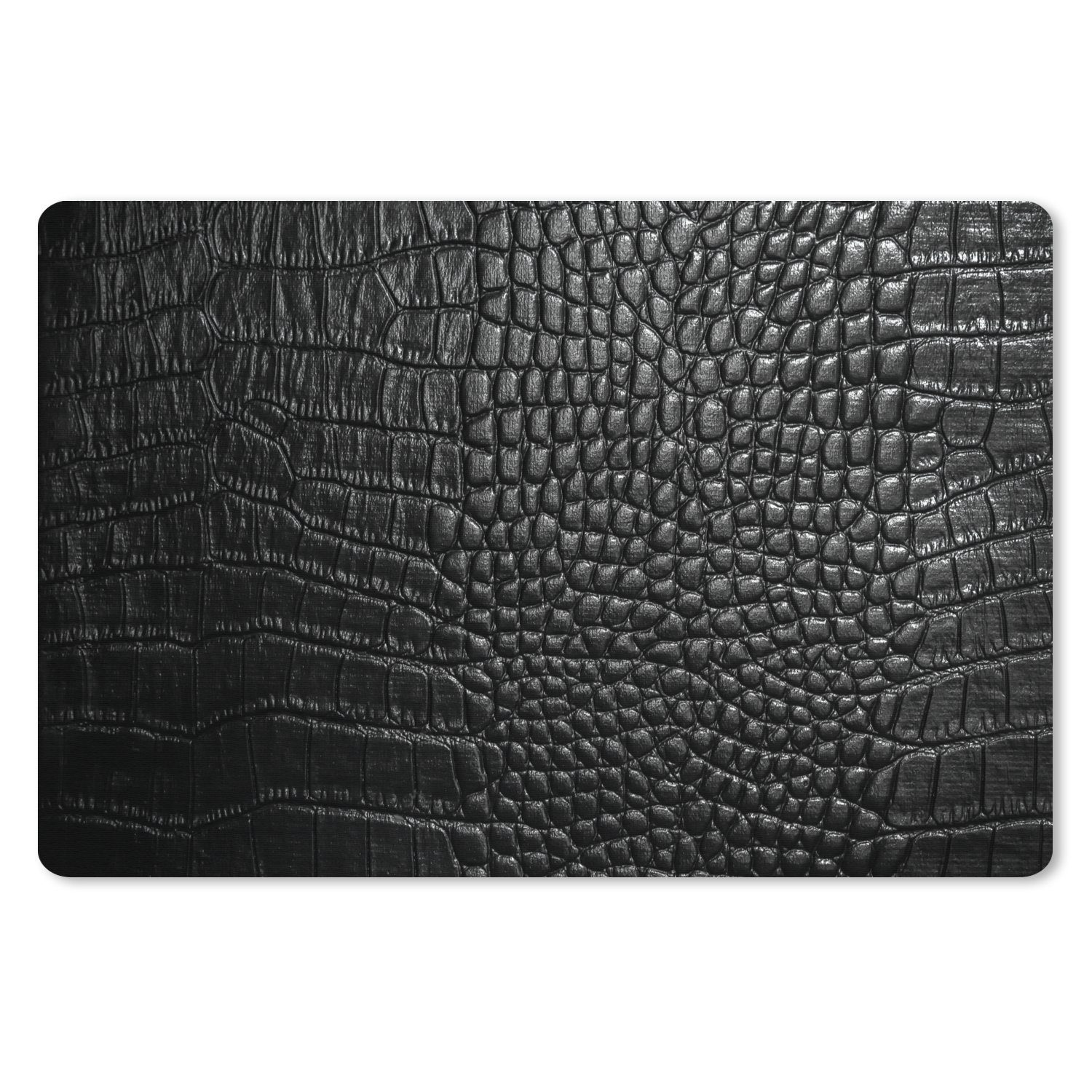 MuchoWow Mauspad Leder - Textur - Schwarz - Grau (1-St), Mauspad XXL, Schreibtischunterlage groß, Gaming Setup, 90x60 cm