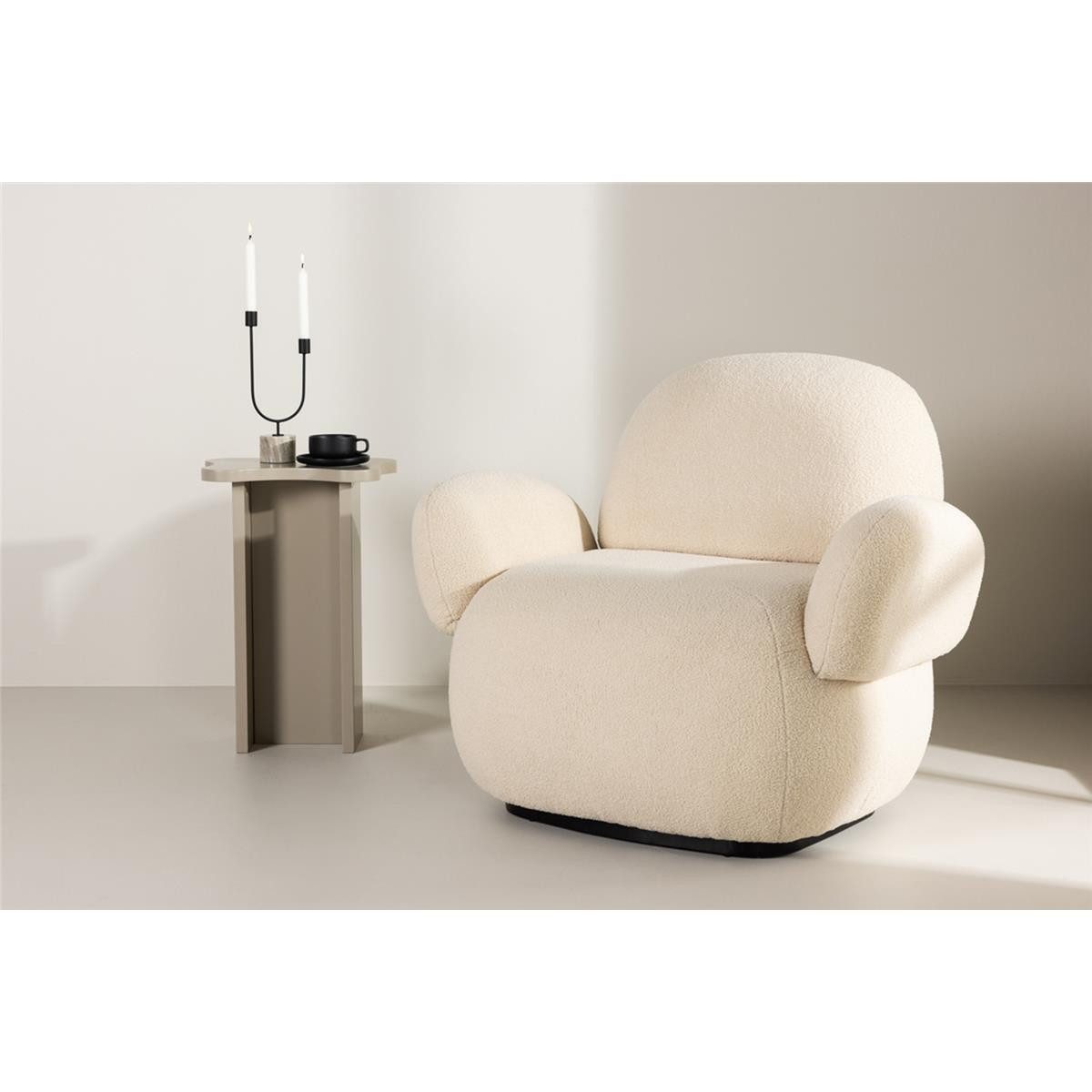 BOURGH Loungesessel SEVILLA Sessel - Lounge Sessel / Relaxsessel Boucle Stoff in beige