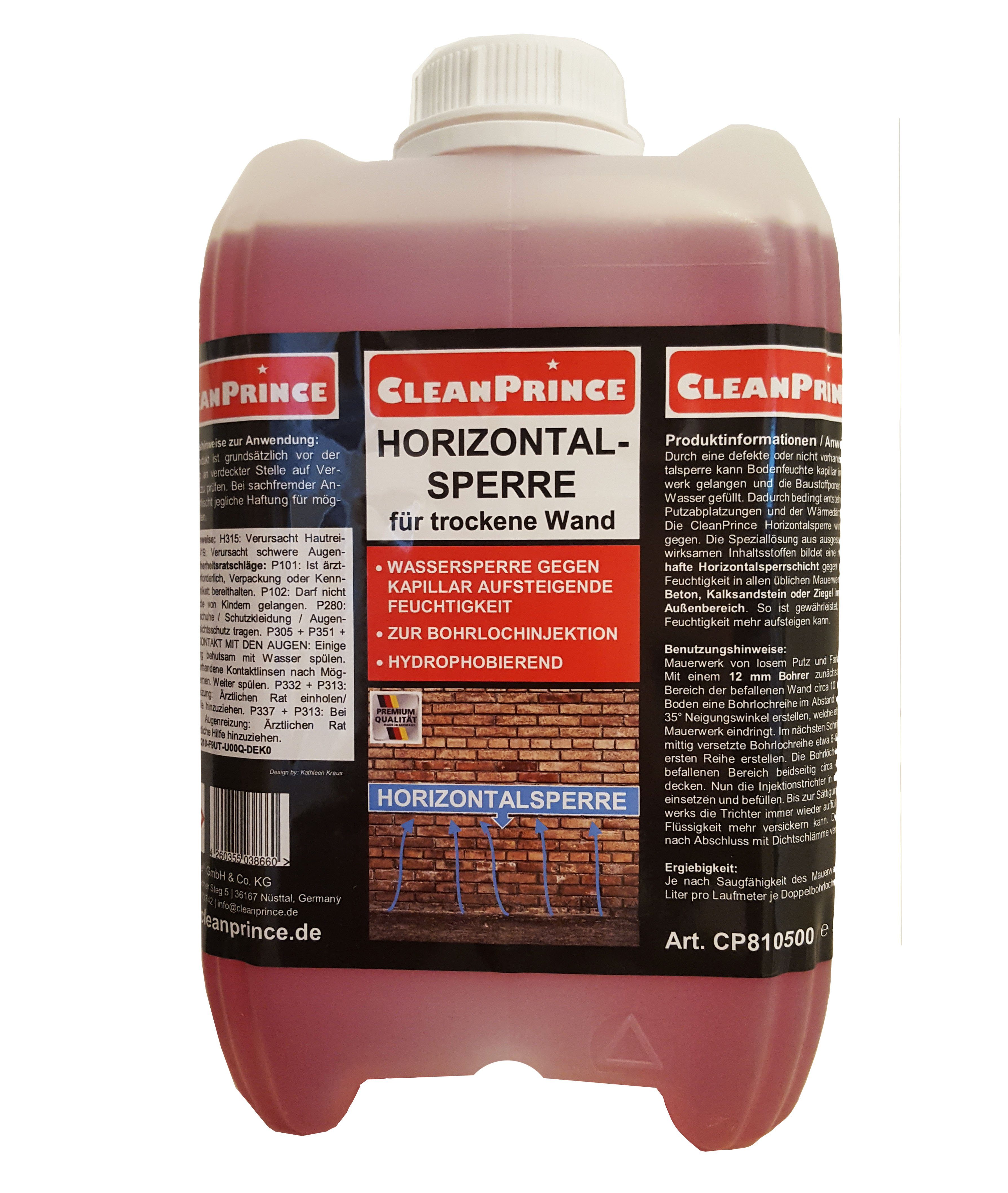 CleanPrince Reparaturmasse Horizontalsperre 5 Liter trockene Wand, aufsteig günstig online kaufen