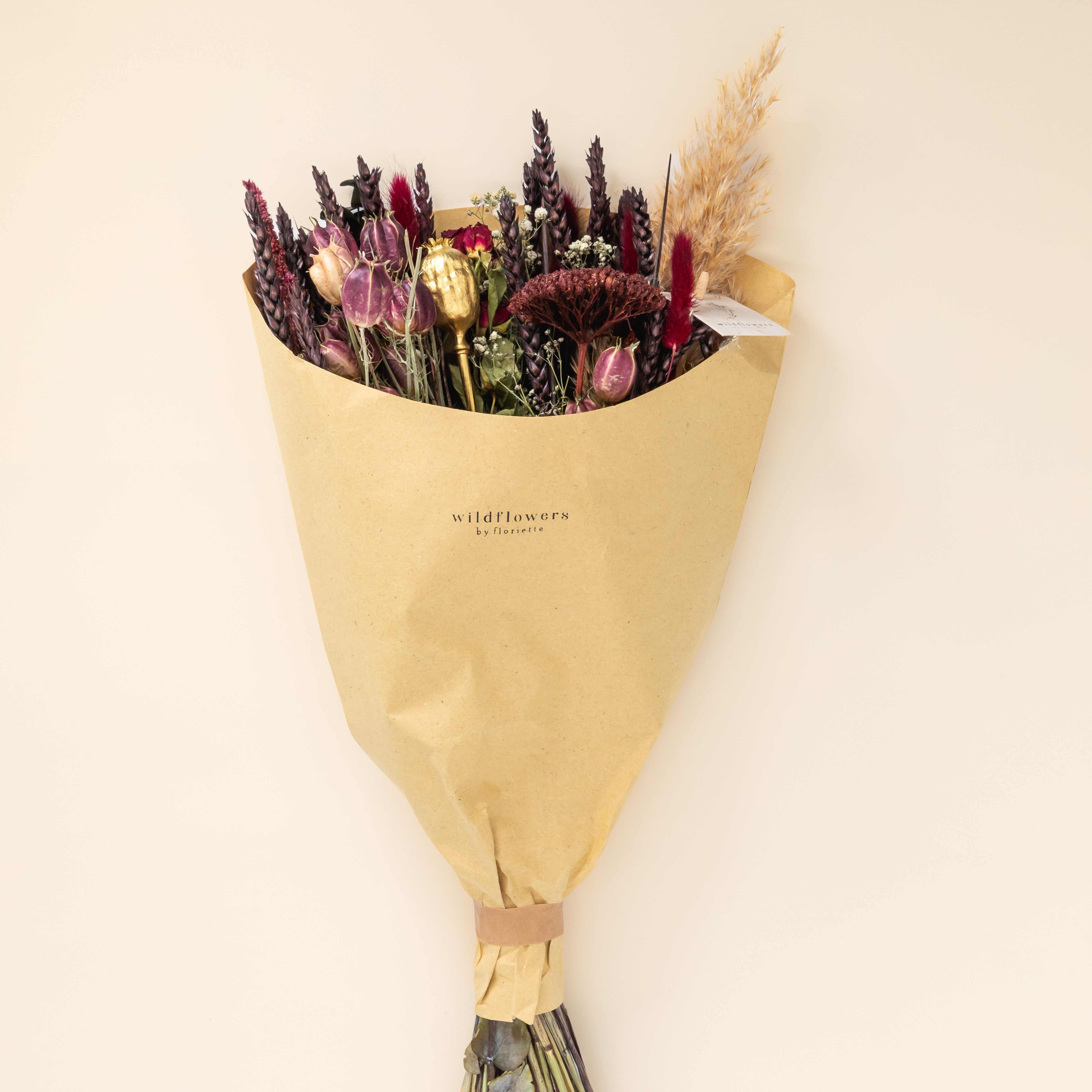 Trockenblume Trockenblumen Feldstrauß Scharlachrot Handgebundener Trockenbl günstig online kaufen