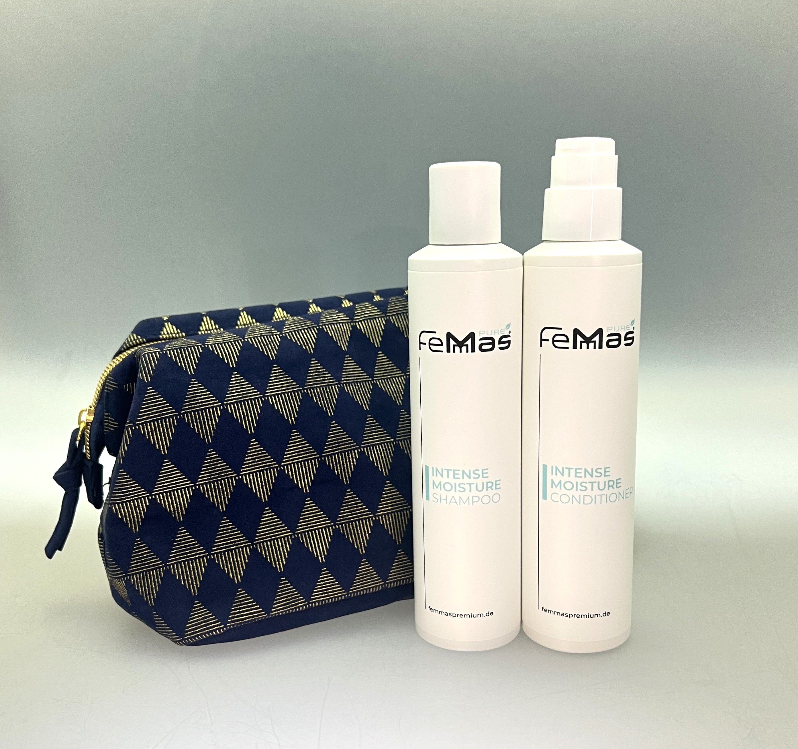 2-tlg. Pure Intense & Premium Haarpflege-Set Conditioner, Geschenkset Shampoo Moisture Femmas Femmas