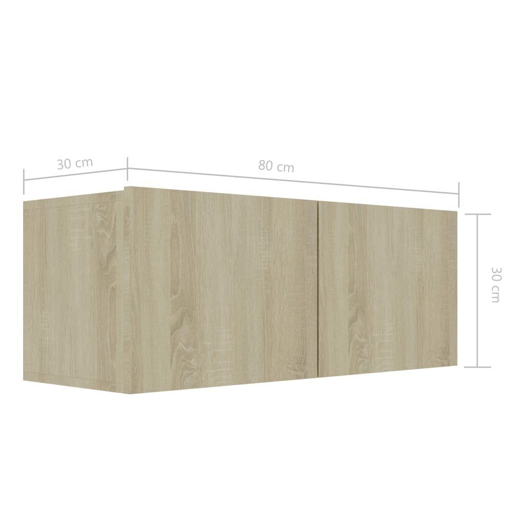 furnicato Holzwerkstoff TV-Schrank 80x30x30 Sonoma-Eiche cm