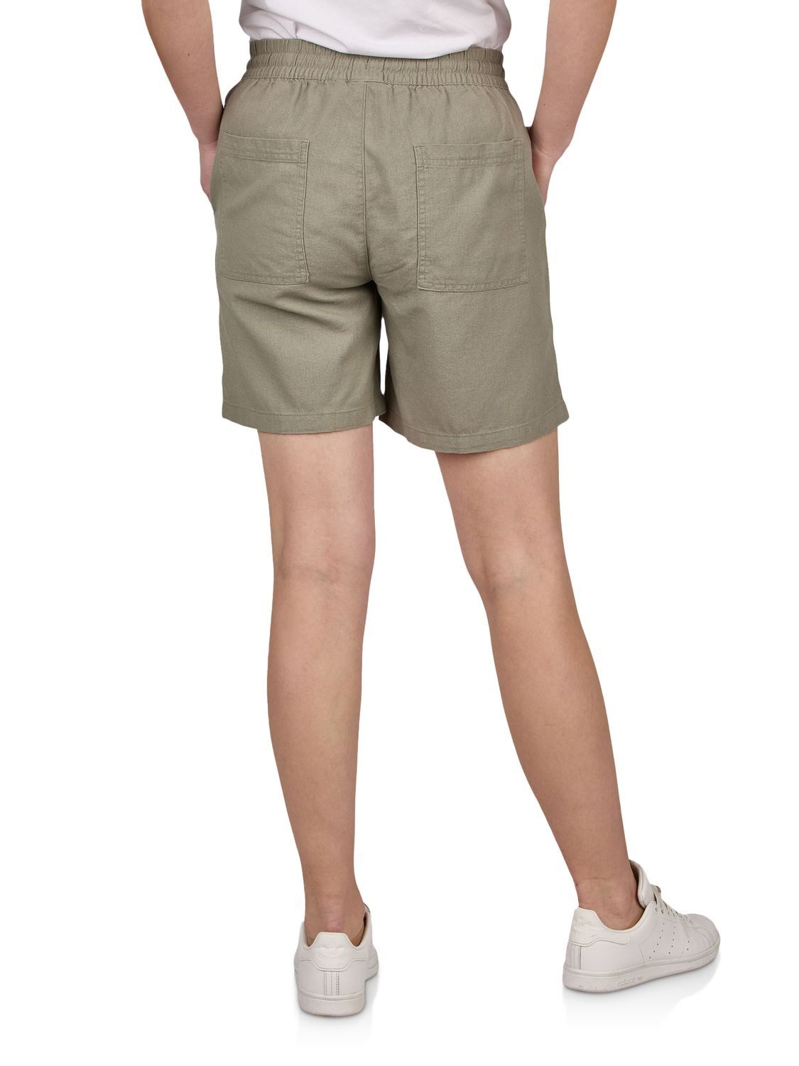 DENIMFY Sweatshorts Damen Leinen Shorts DFAlessia Regular Fit Leinenshorts mit Kordelzug – Bild 2 von 4
