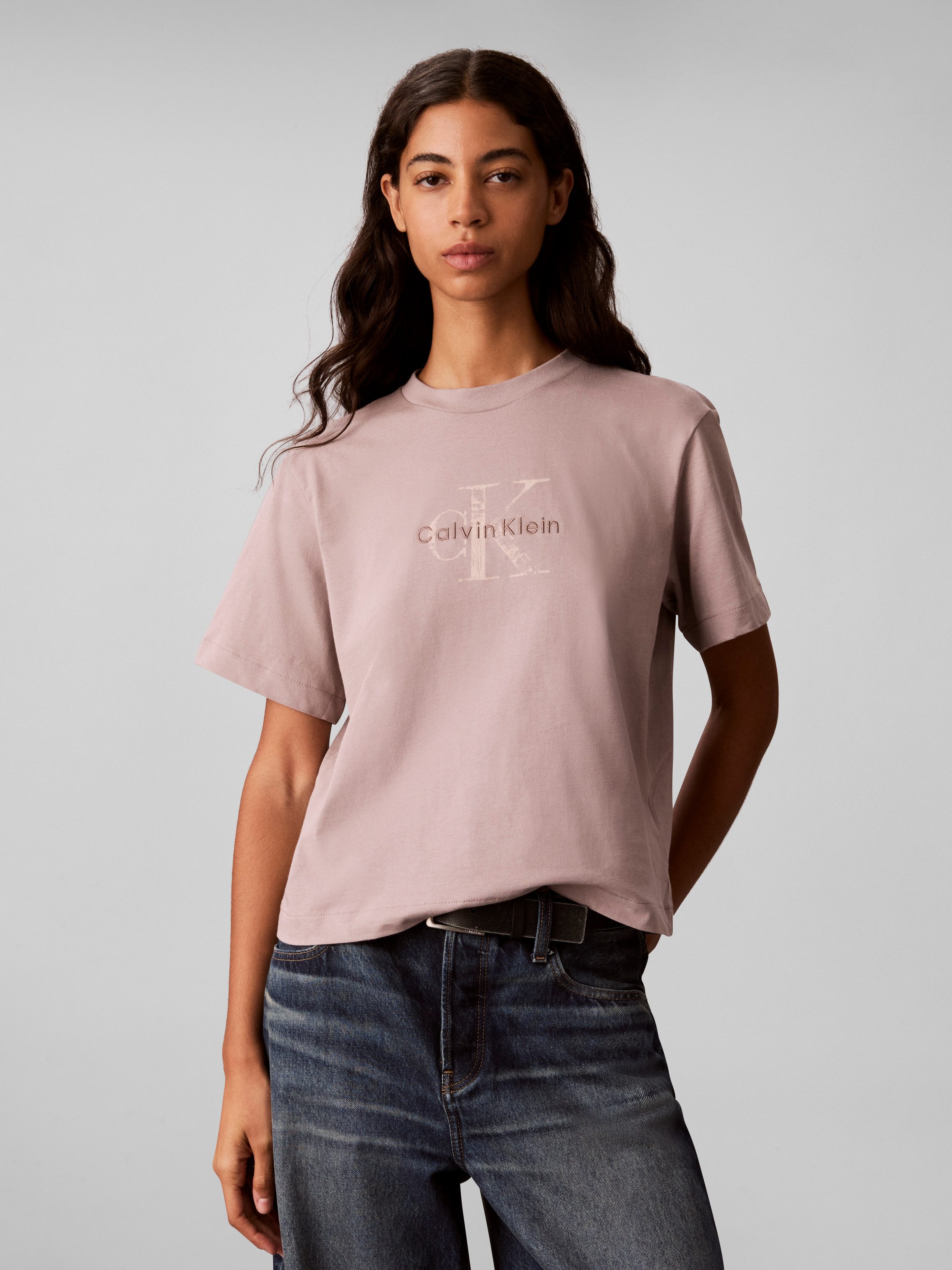 Calvin Klein Jeans T-Shirt BOXY HAND DRAWN MONOLOGO TEE Regular fit, Logoschriftzug