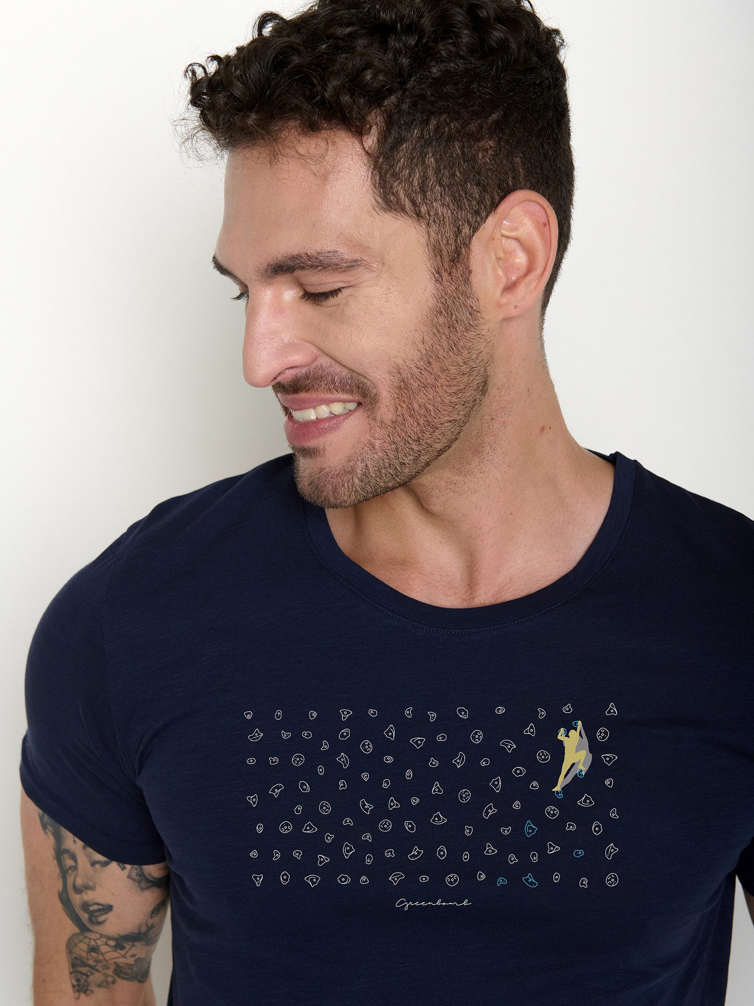 GreenBomb T-Shirt Spice Lifestyle Boulderer Motiv Lifestyle (1-tlg., 1) Rundhalsausschnitt, Bio-Baumwolle, GOTS Zertifiziert
