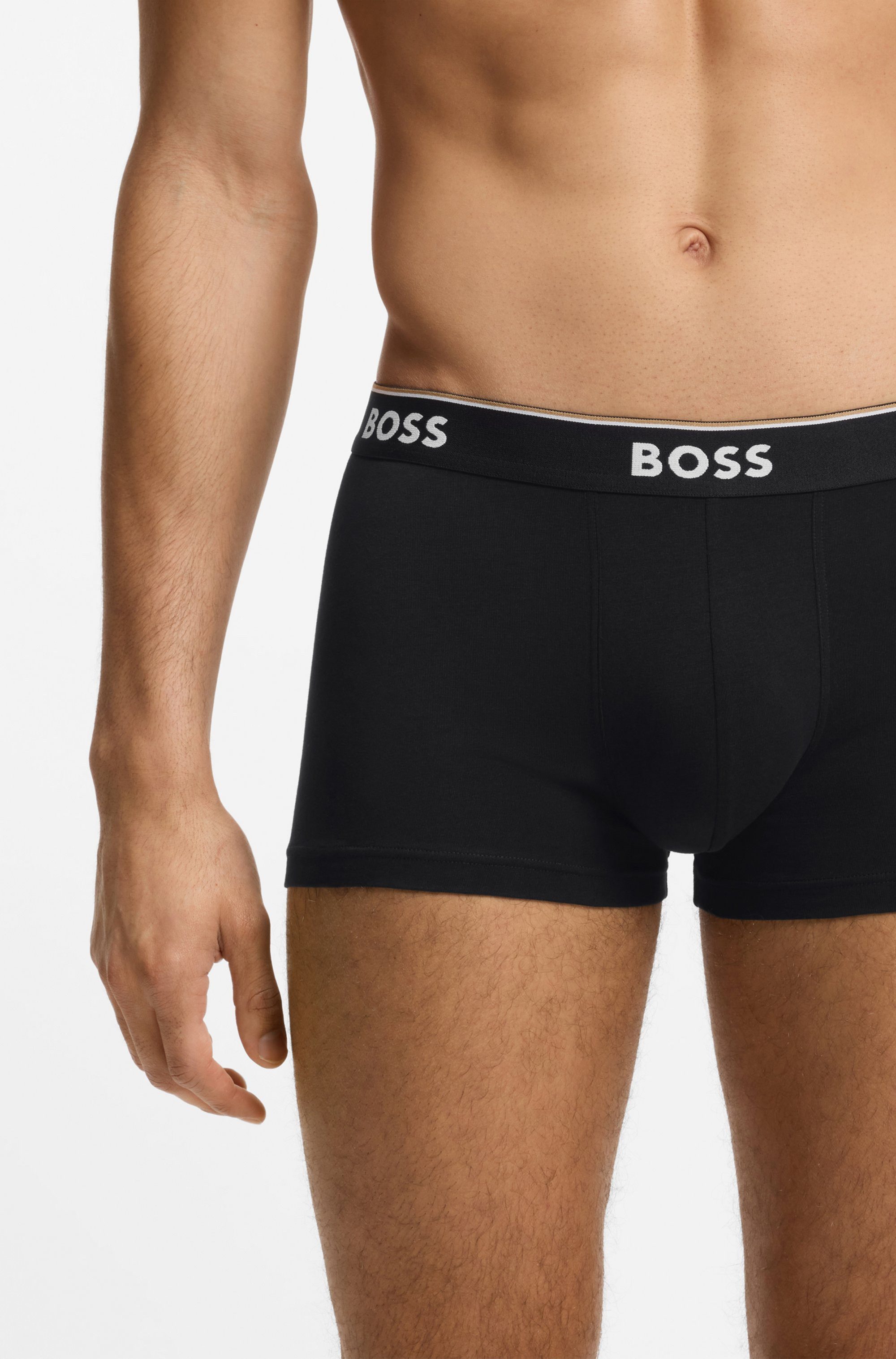 BOSS Trunk (Packung, 3-St) aus Stretch-Baumwolle, elastischer Bund, mittlere Bundhöhe