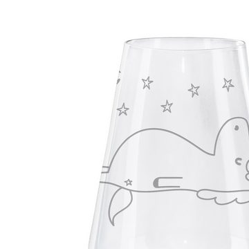 Mr. & Mrs. Panda Weißweinglas Einhorn Sternenhimmel - Transparent - Geschenk, Unicorn, Hochwertige, Premium Glas, Liebevoll gestaltet