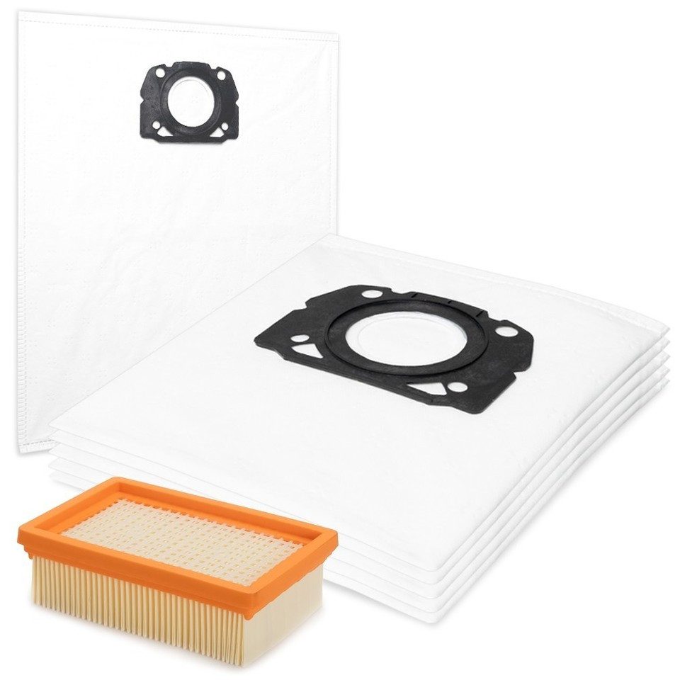 PRIMEBAG Staubsaugerbeutel 5 Filtertüten 1 Filter für Kärcher WD 5 Control 25 5 22 passe