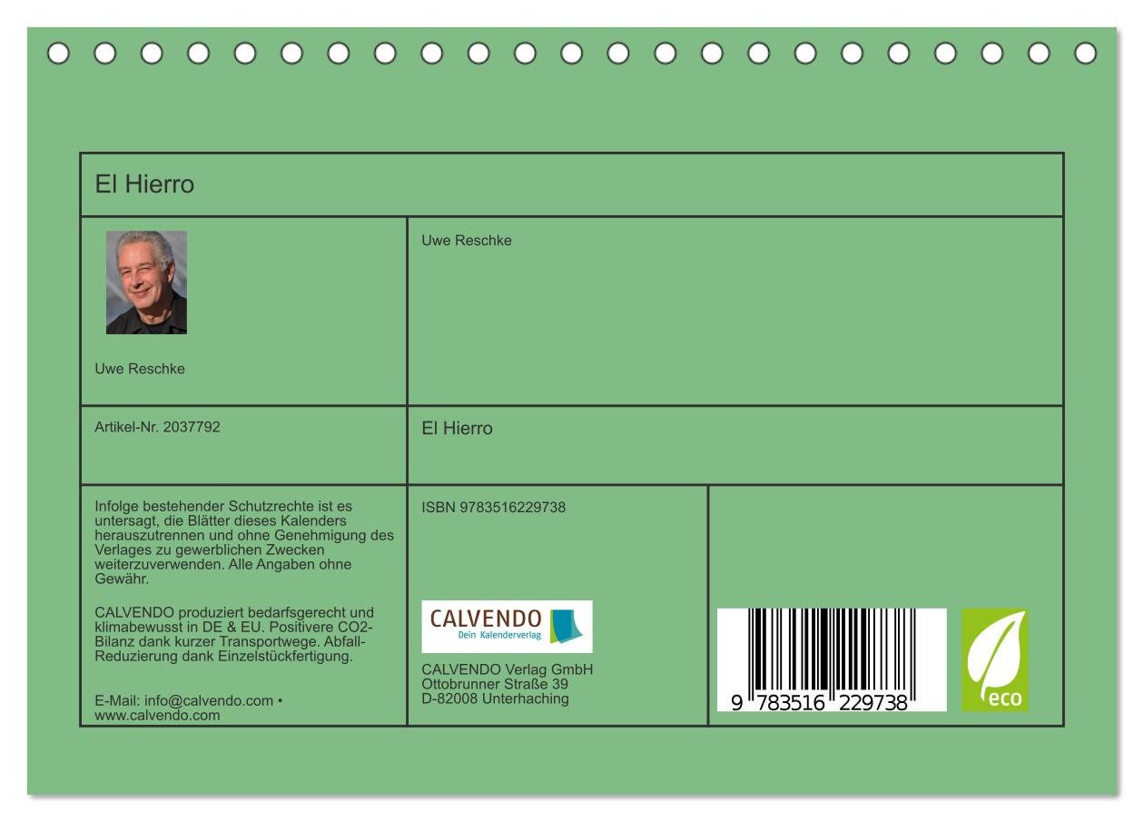 Thumbnail - CALVENDO Wandkalender El Hierro (Tischkalender 2026 DIN A5 quer), CALVENDO Monatskalender