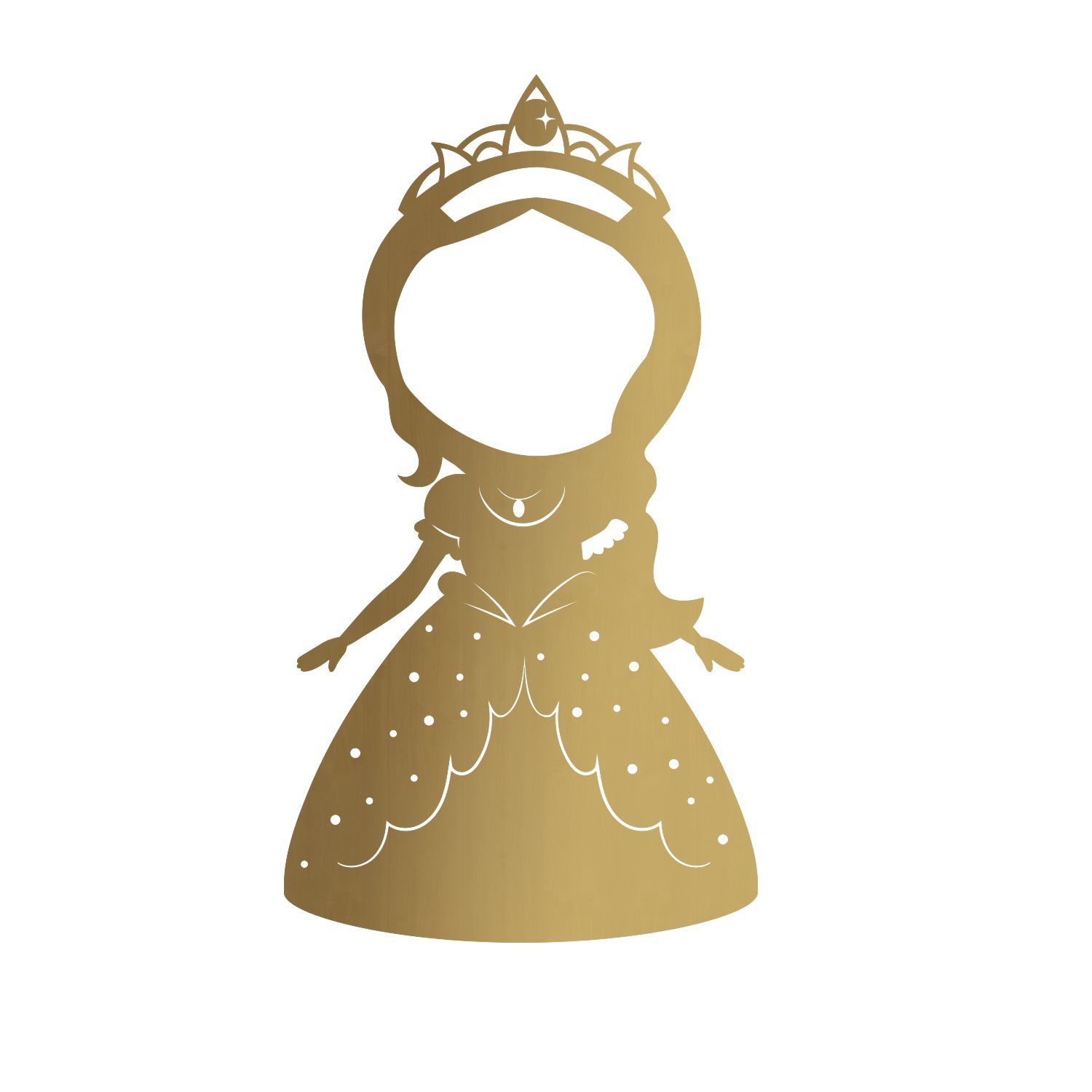 Namofactur Dekospiegel Holz Motiv Spiegel Prinzessin beleuchtet Kinderzimmer Nachtlicht Lampe, Wandspiegel mit Holzrahmen 'Prinzessin' inkl. LED Beleuchtung