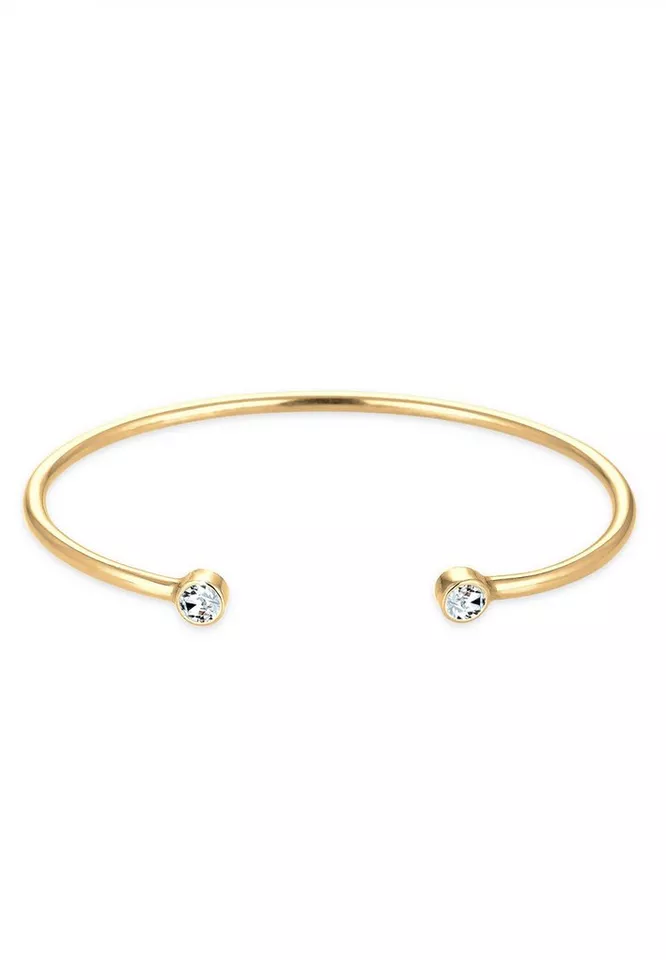 Elli Armreif Armreif Weiß 925 Sterling Silver, mit Kristallen von Swarovski®