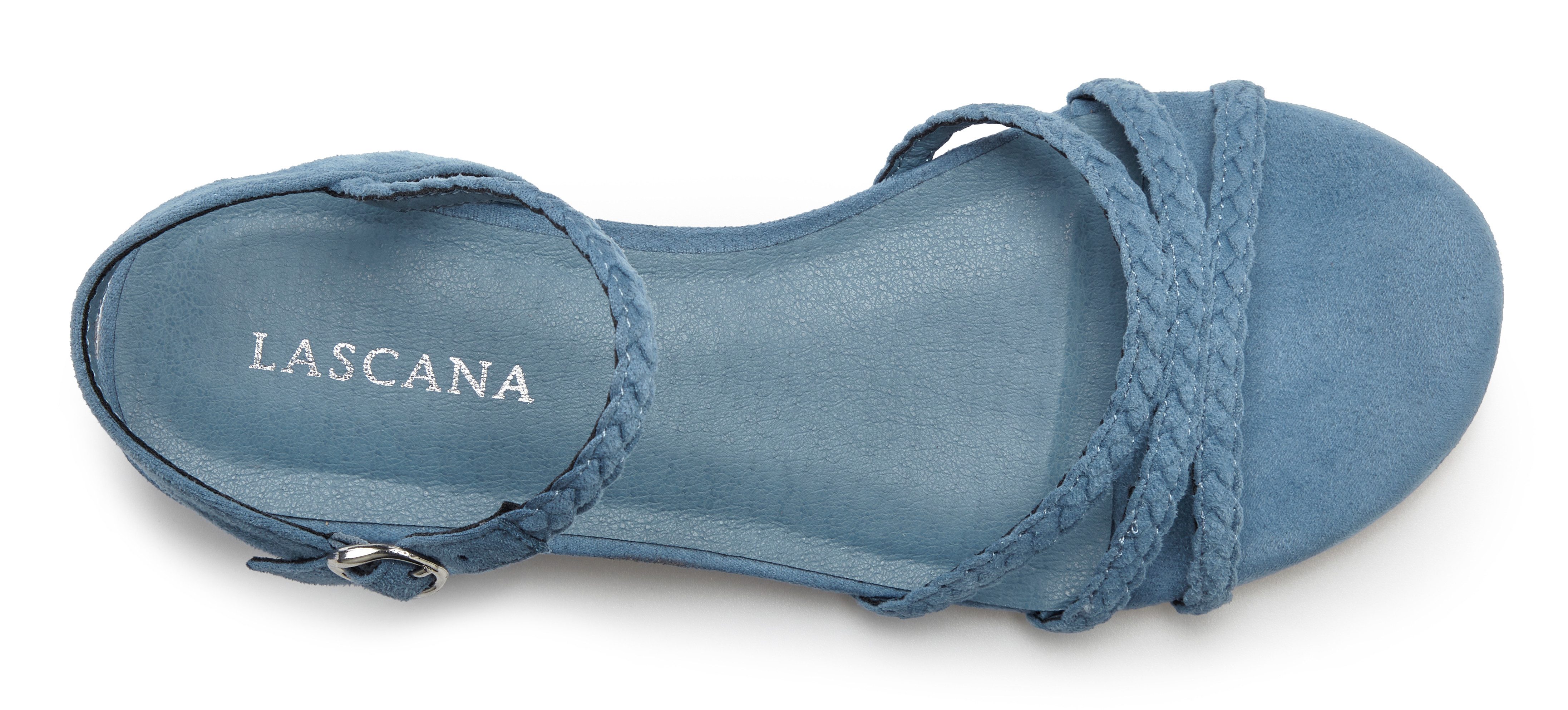 LASCANA Sommerschuh Sandale Sandalette, Sommerschuh mit geflochtenen Riemchen VEGAN – Bild 4 von 5