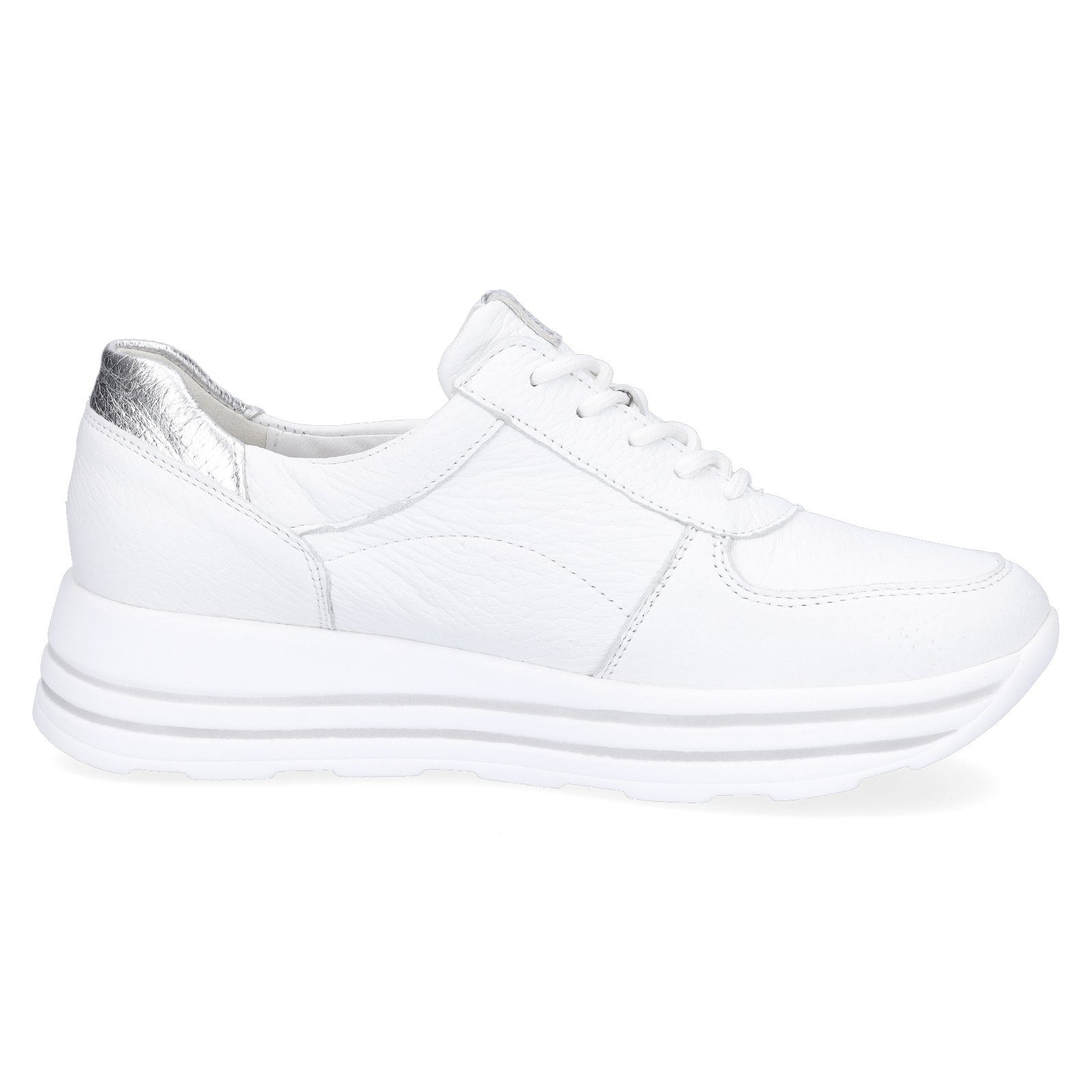 weiss/silber Sneaker weiß Damen Waldläufer Leder Waldläufer Sneaker