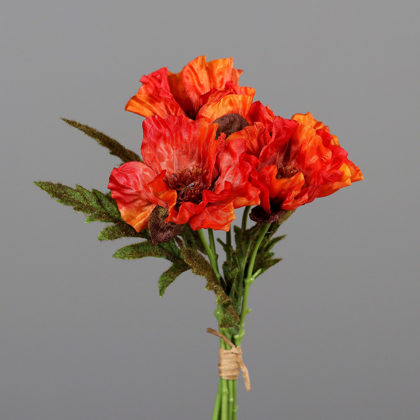 Kunstblume Mohnbund mit 5 Mohnblüten 36cm DP Blumen künstlicher Papaver Moh günstig online kaufen