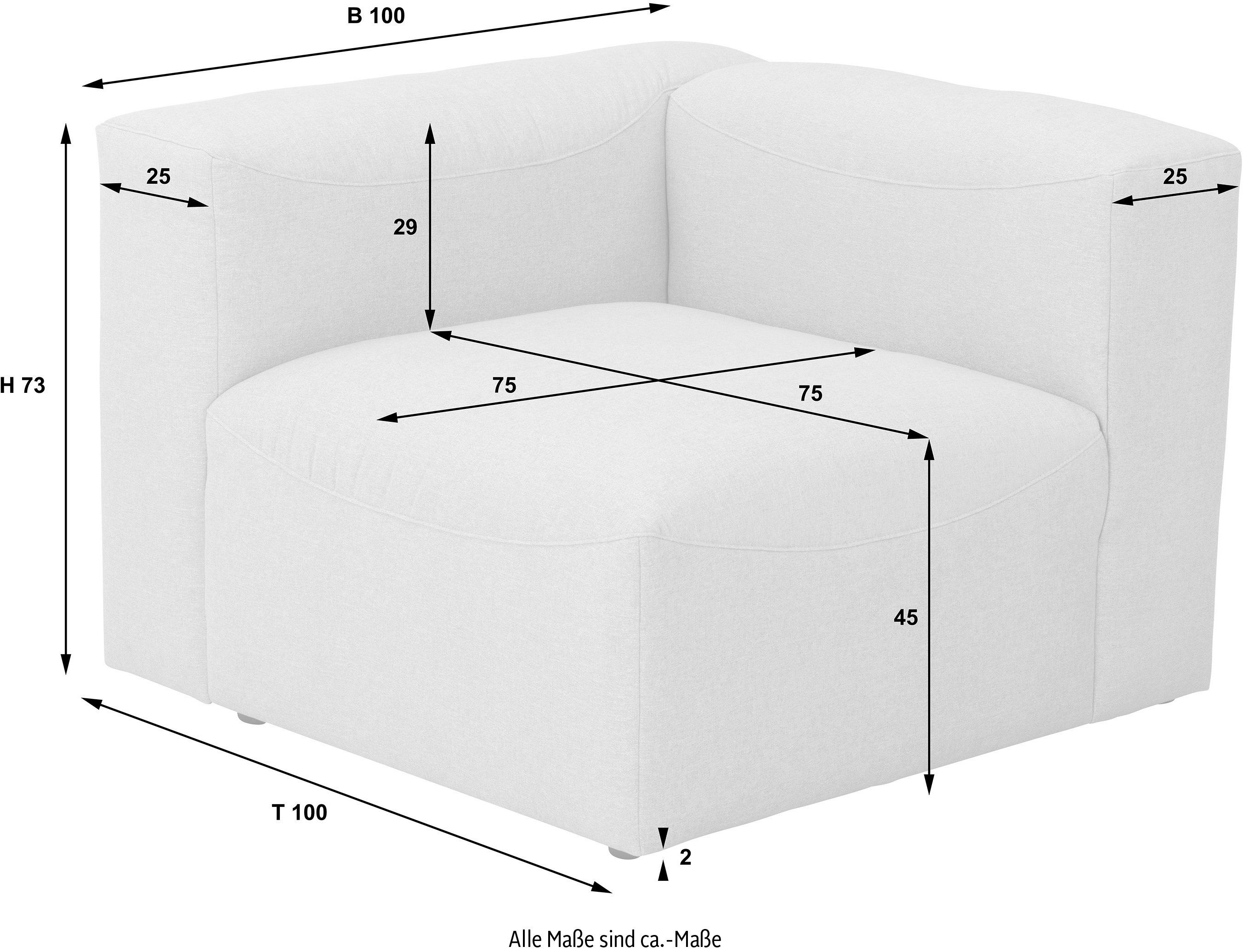 Winzer® mit Armlehne, Element Lena, Max individuell anthrazit Sofa-Eckelement kombinierbar