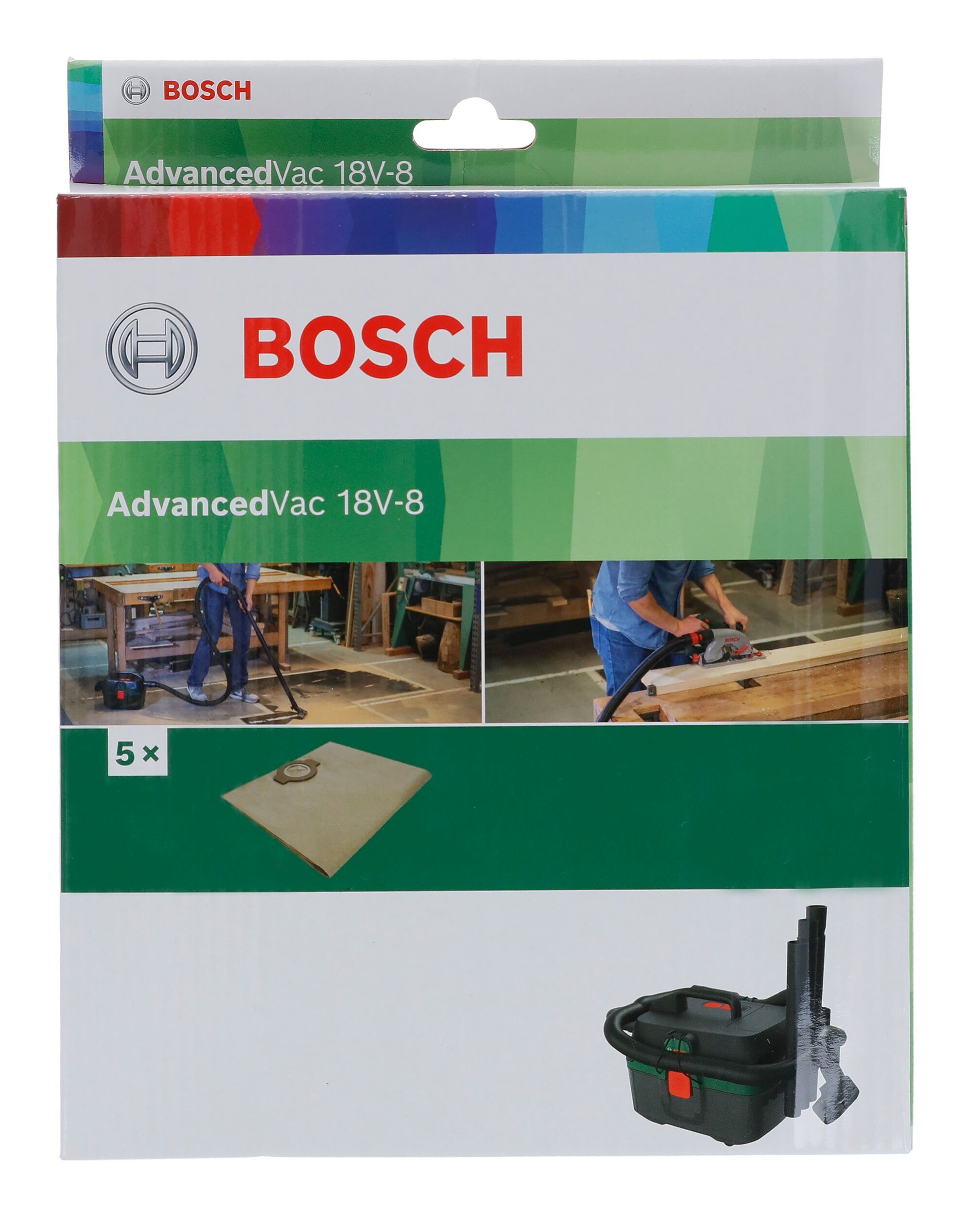 BOSCH Staubsaugerbeutel, Papierstaubbeutel, 5-teilig (5 Stück)