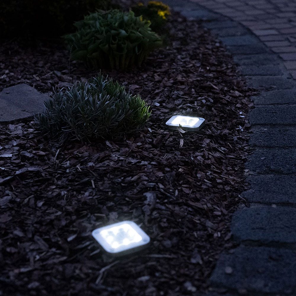 GLOBO LIGHTING LED Solarleuchte, LED-Leuchtmittel fest verbaut, Tageslichtweiß, Solarlampe Garten Deko Solarlampen für Außen Wegelampe Bodenleuchte