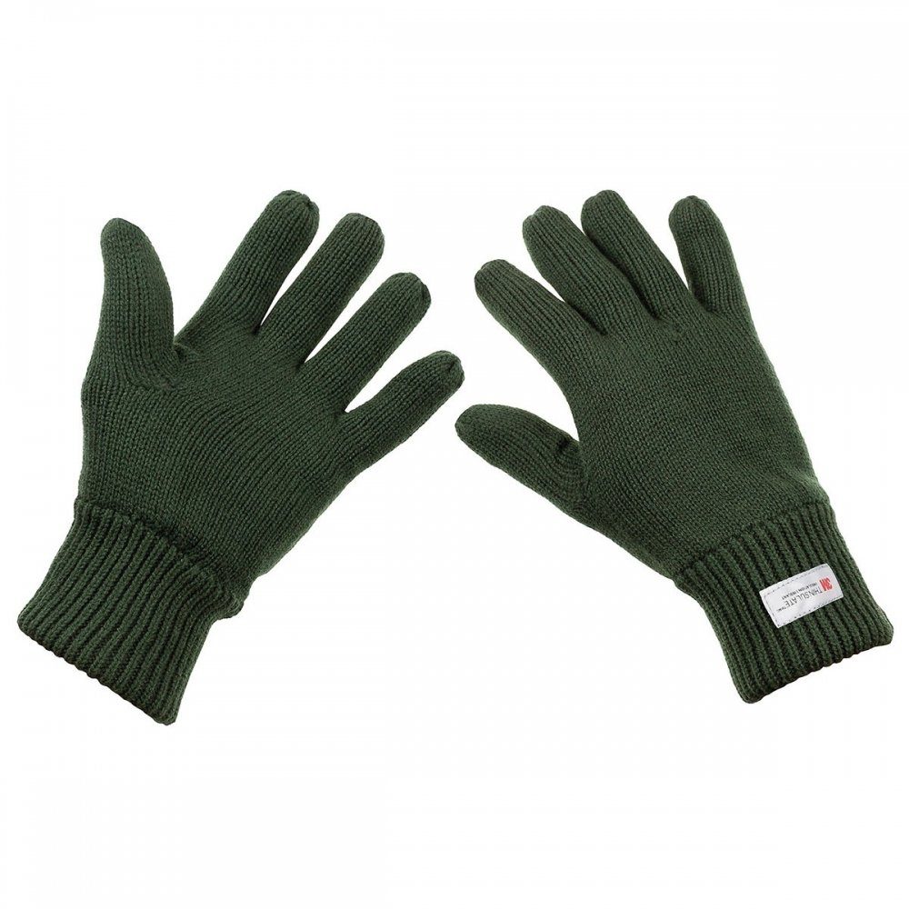 MFH Strickhandschuhe Strick-Fingerhandschuhe, Thinsulatefütterung, oliv - S