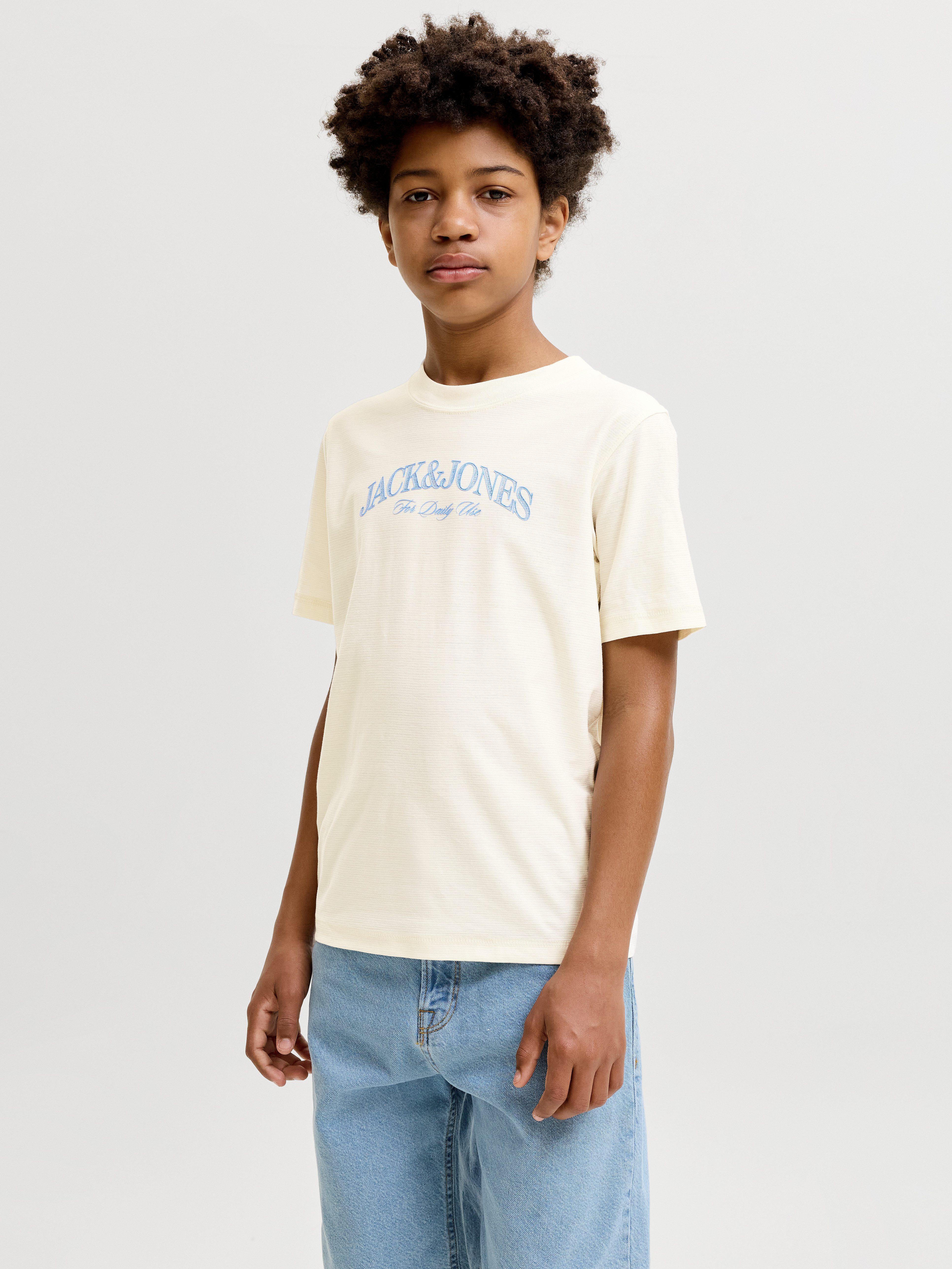 Jack & Jones Junior T-Shirt JORCASSIS BRANDING TEE SS CREW NECK JNR Baumwolle, normal geschnitten