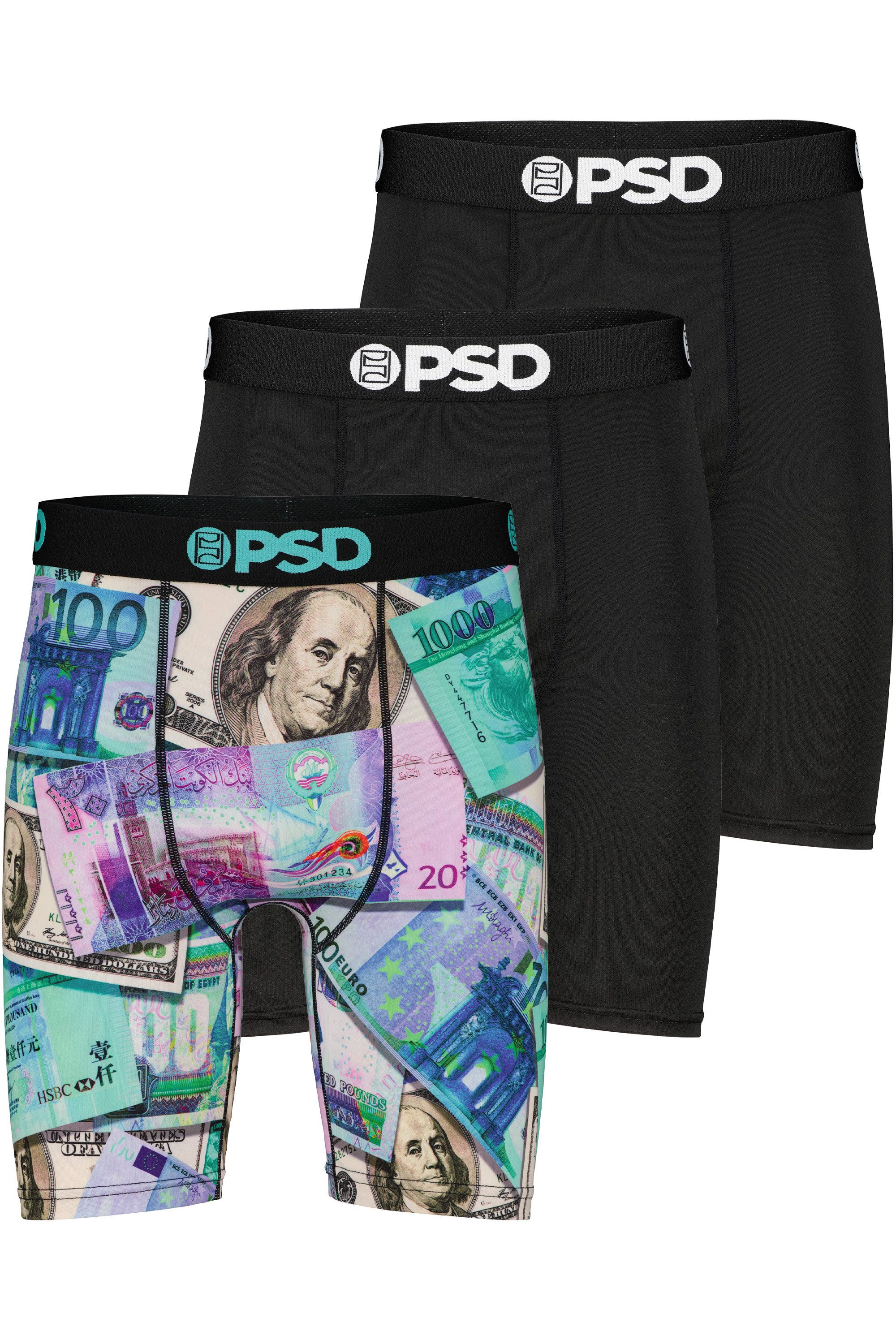 PSD Boxershorts 3 PACK - WORLD CURRENCY Herren