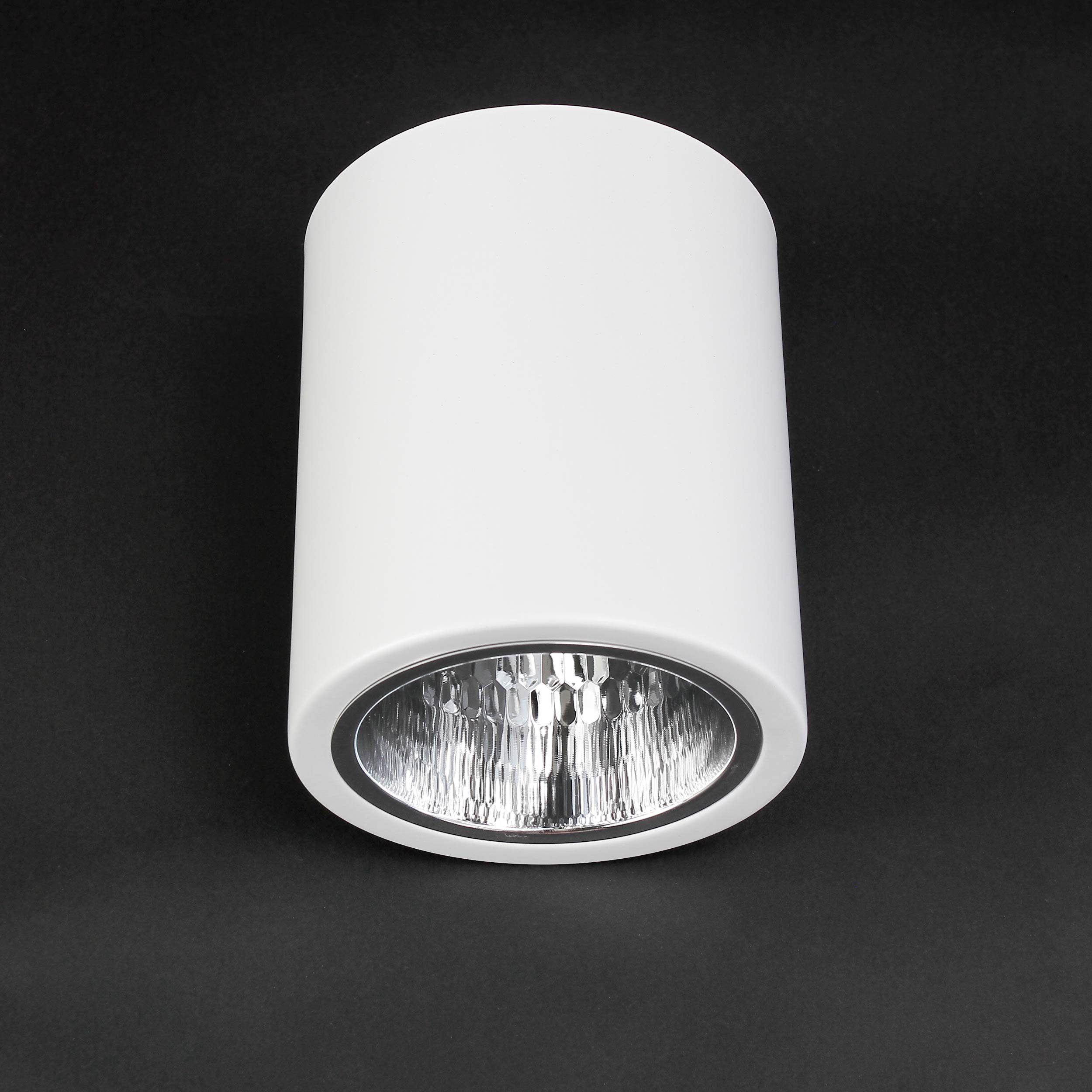 Küche Deckenlampe Deckenleuchte DOWNLIGHT, Weiß Metall rund Flur ohne Bauhaus Licht-Erlebnisse Strahler Leuchtmittel,