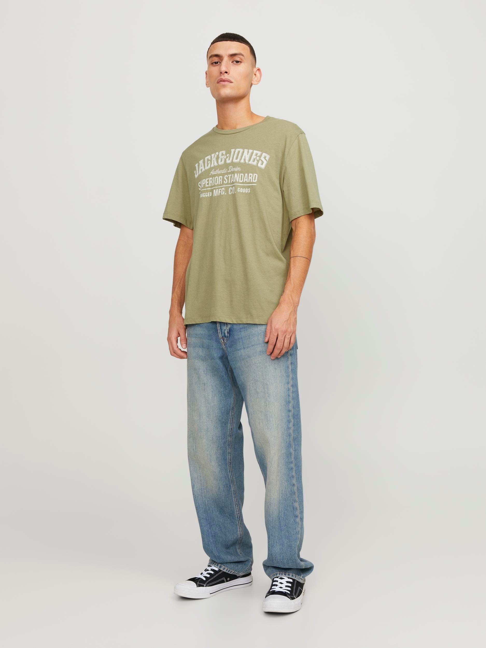 Rundhalsshirt 23/24 JJEJEANS Jack TEE Oil NOOS O-NECK Green Jones SS &