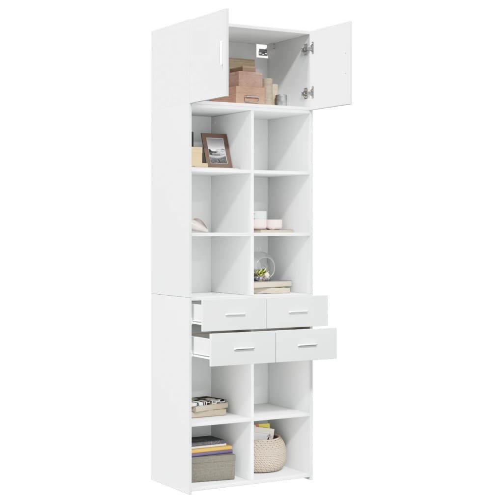 vidaXL Sideboard Hochschrank Weiß 70x42,5x225 cm Holzwerkstoff (1 St)