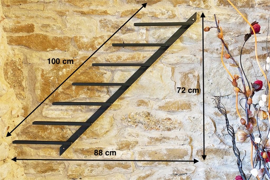 DanDiBo Weinregal Metall Schwarz Diagon 100 cm Flaschenhalter Flaschenständ günstig online kaufen