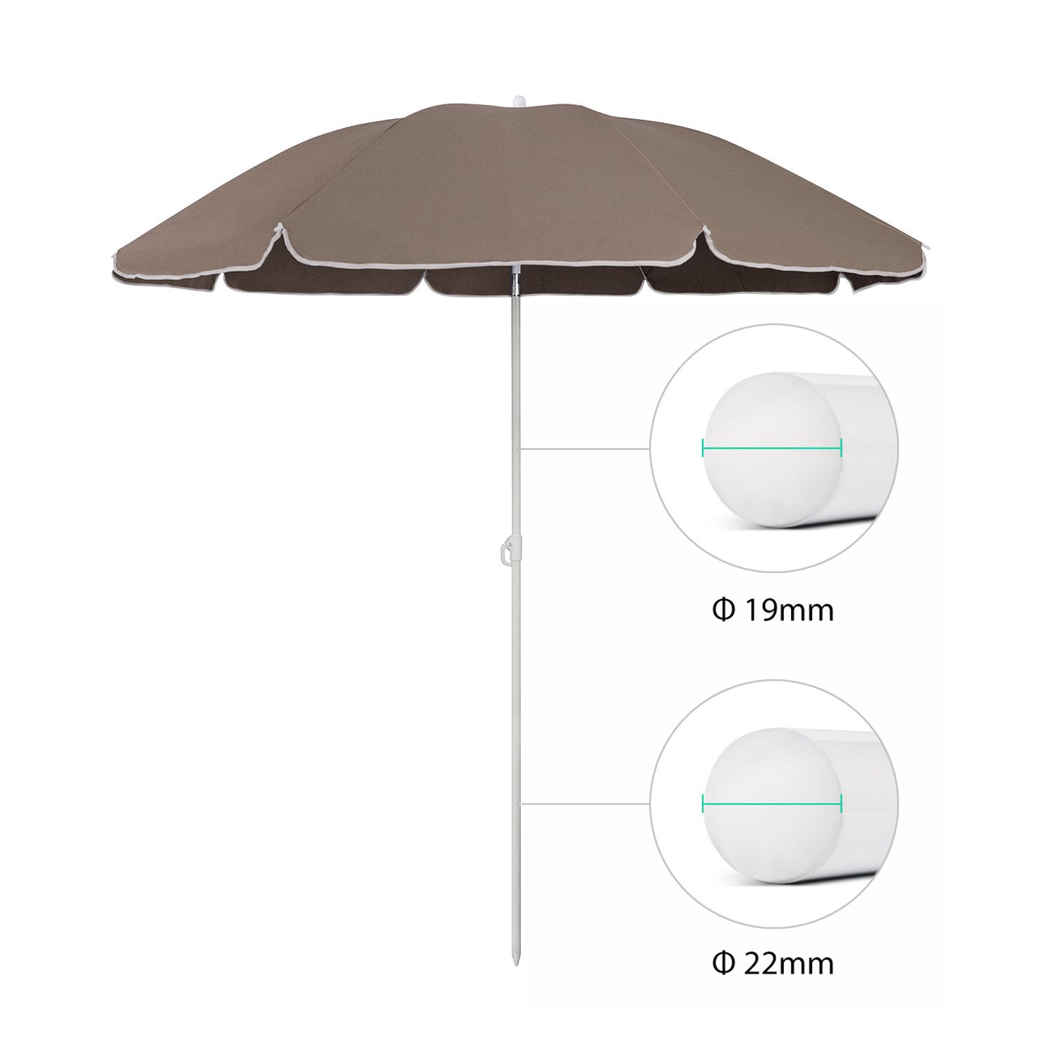 Sekey Sonnenschirm Ø 160 cm Balkonschirm günstig online kaufen