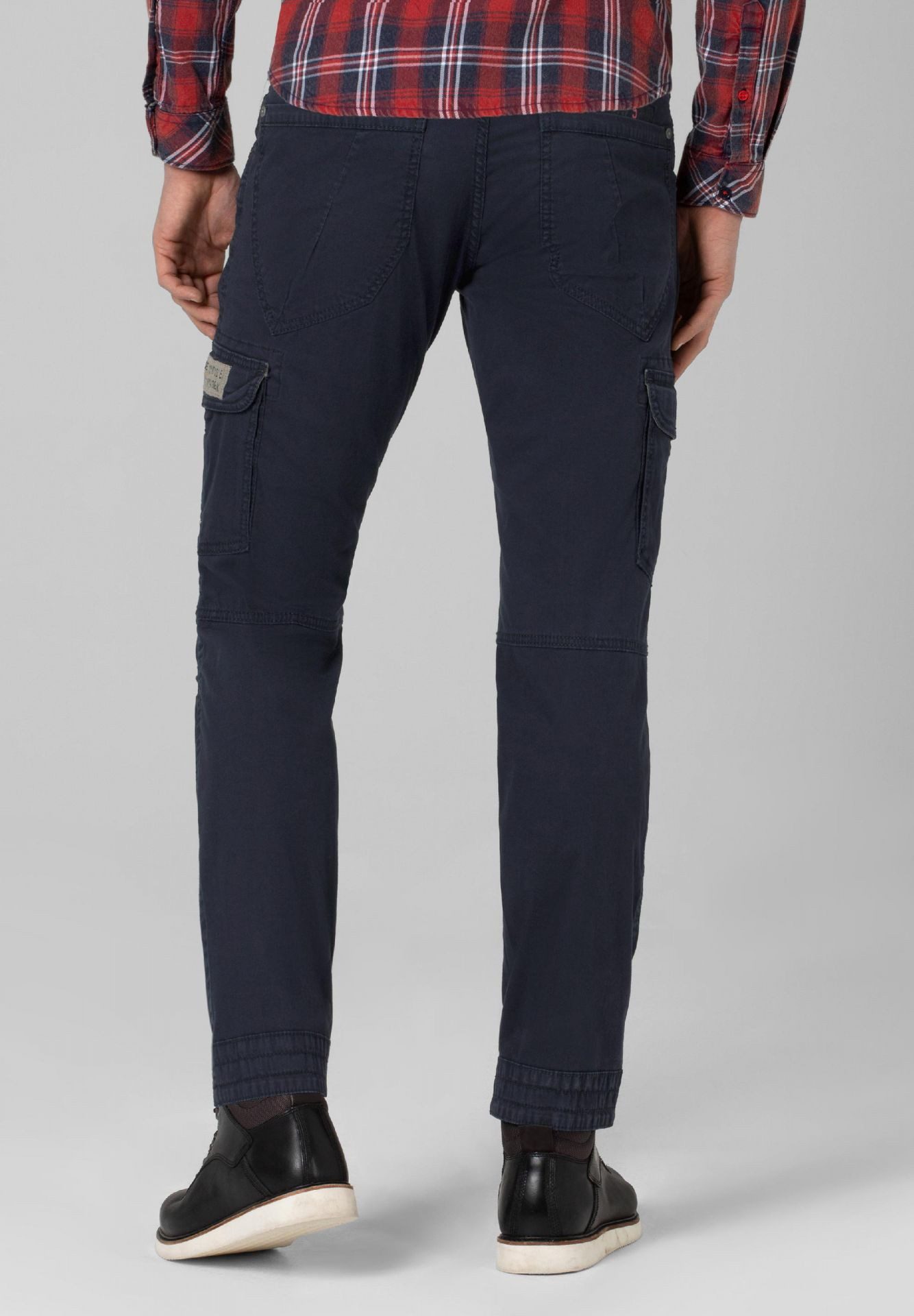 TIMEZONE Cargohose Regular Fit mittlere Bundhöhe Slim Legs für Herren Baumwolle Normal Fit Einfarbig elastisch Reißverschluss – Bild 4 von 5