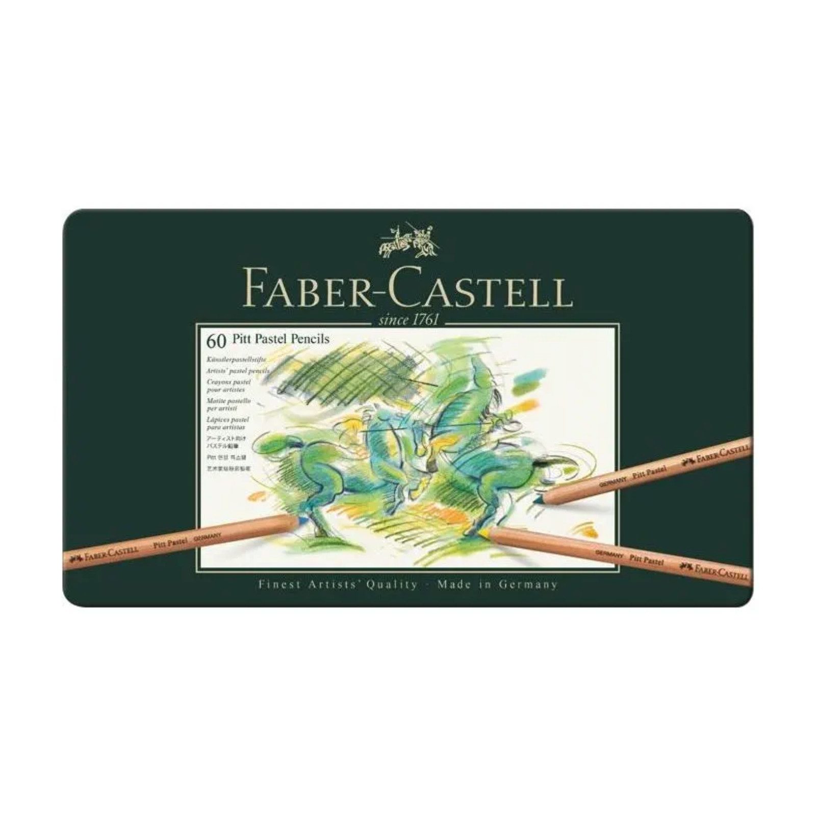 Faber-Castell Künstlerstift Faber-Castell Pitt Pastel Farbstift - 60er Metalletui