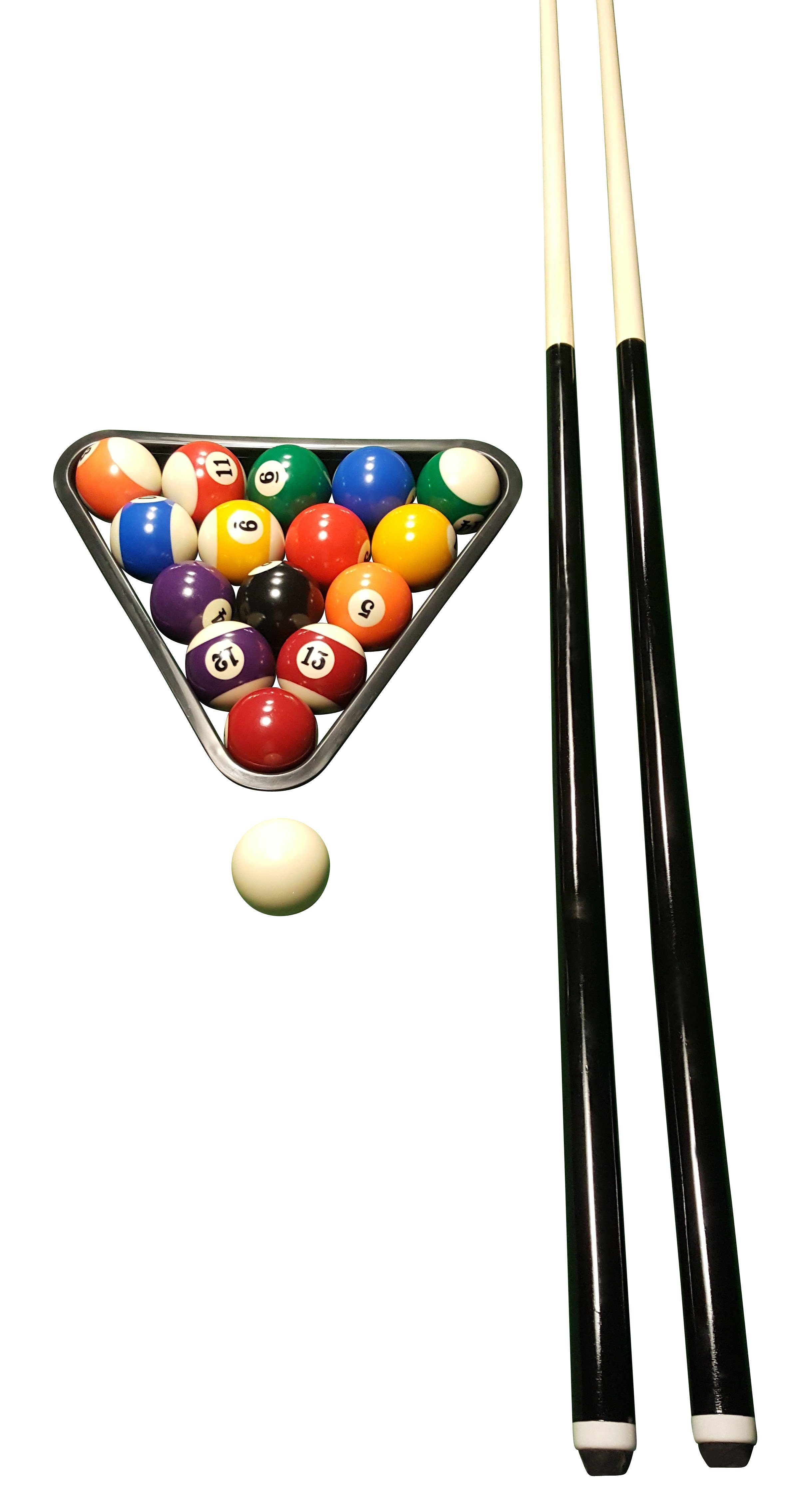Billardqueue John West Billard Einsteiger Set - Kugeln + Triangel + 2 Queues