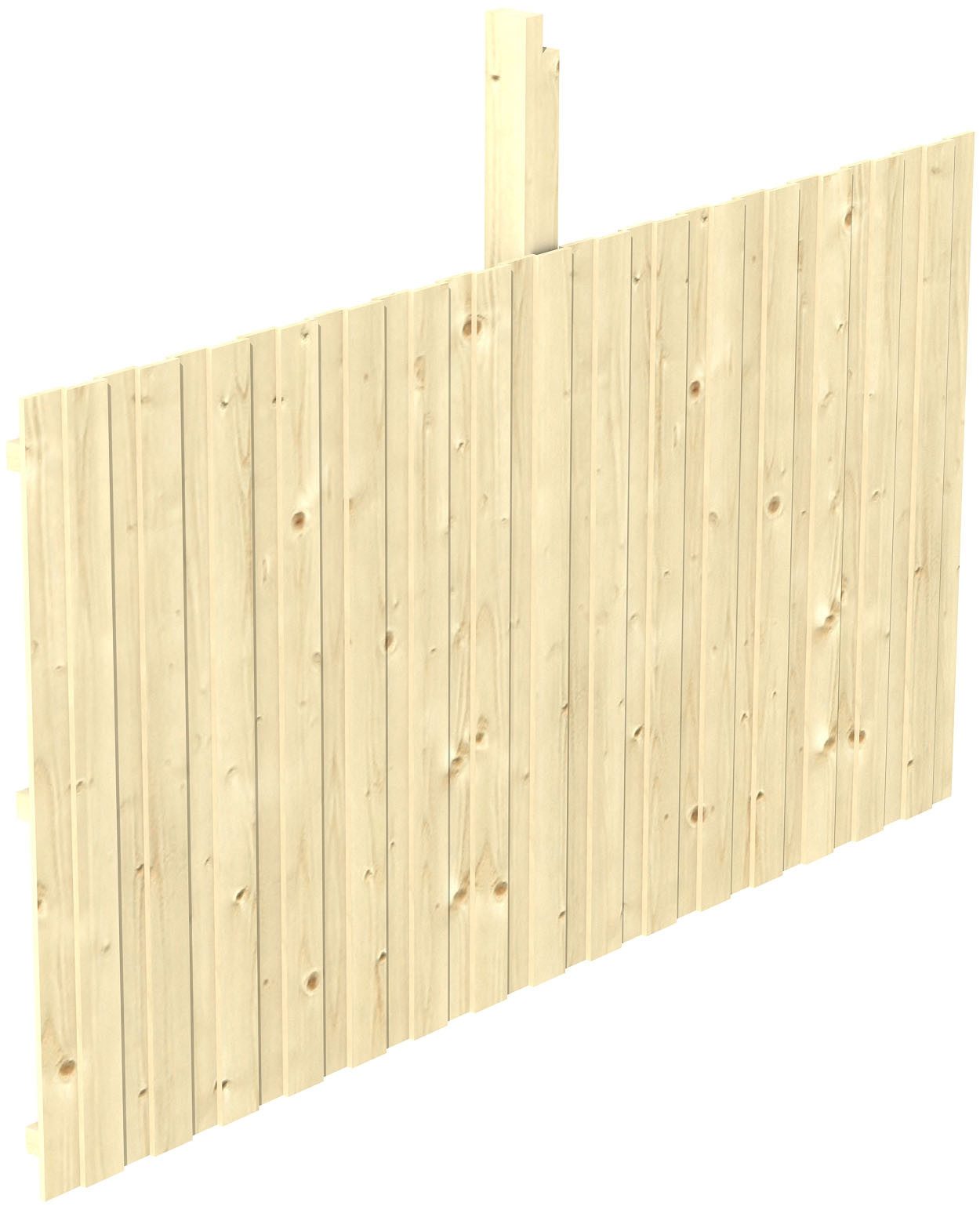 Skanholz Carport-Rückwand, BxH:341x180 cm, aus Deckeschalung 20x120mm