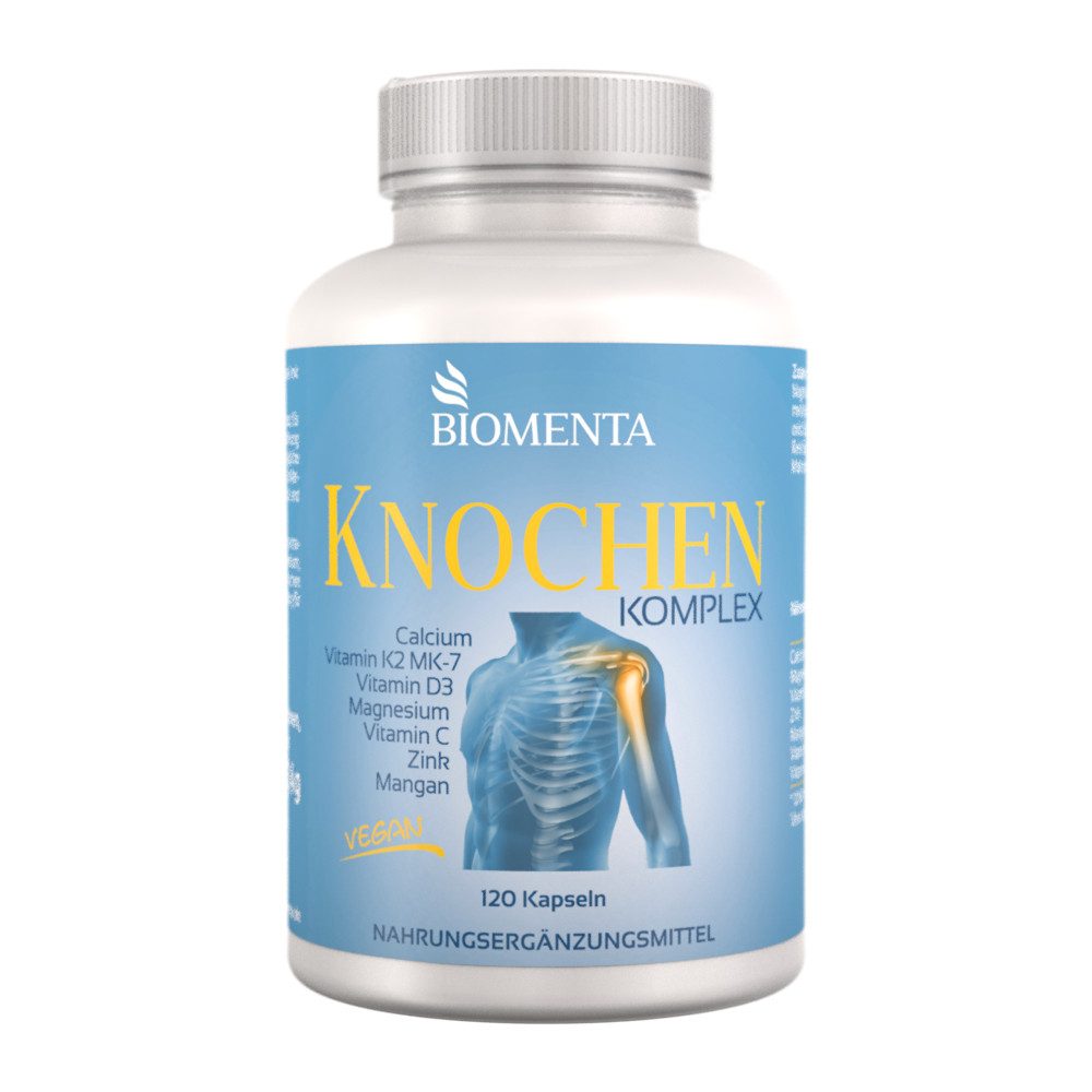 Knochen Komplex - 120 Knochen Kapseln mit Calcium, Vitamin K2 uvm. Kapseln