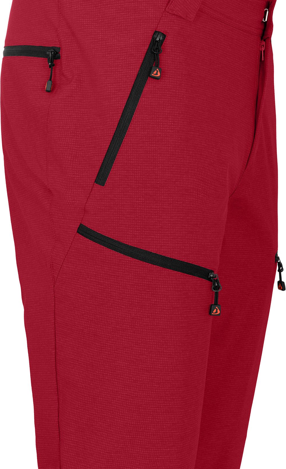Bergson Outdoorhose LEBIKO Herren Wanderhose, robust, elastisch, Normalgrößen, rot