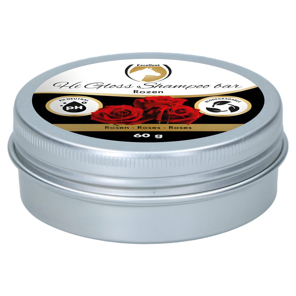 Excellent Horse Pferdebürste Hi Gloss Shampoo Bar Rosen 60 g