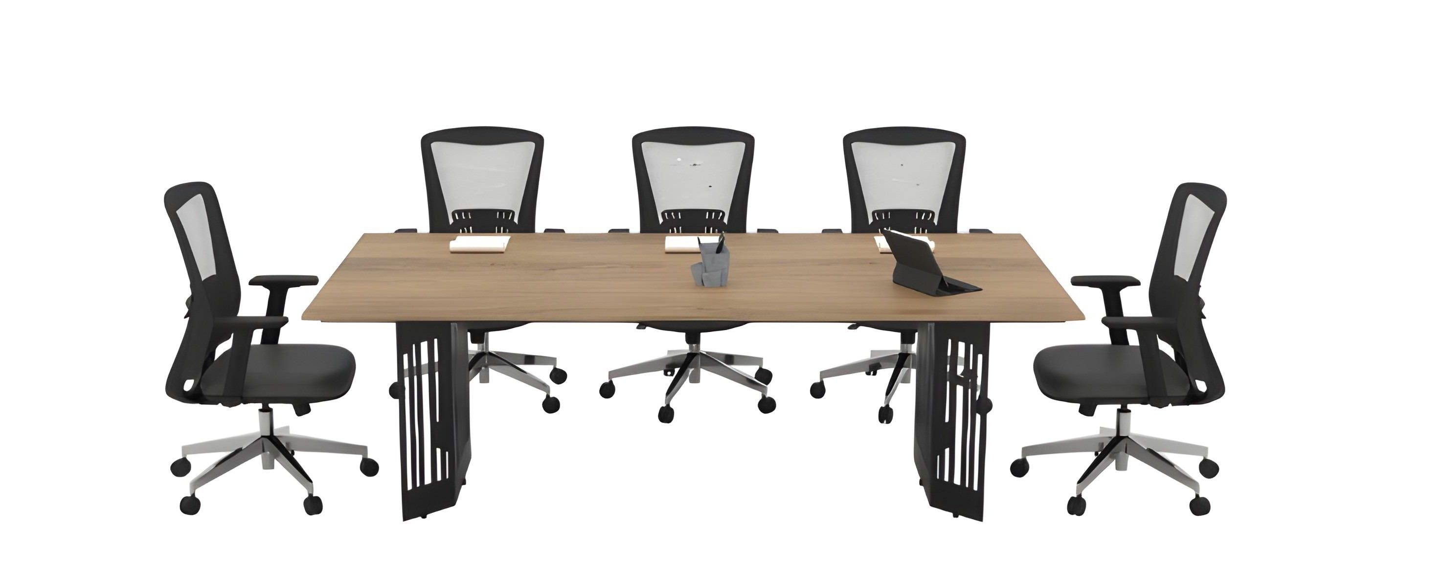 Xlmoebel Konferenztisch Brauner Rechteckiger Konferenztisch Büro Möbel, Made in Europa