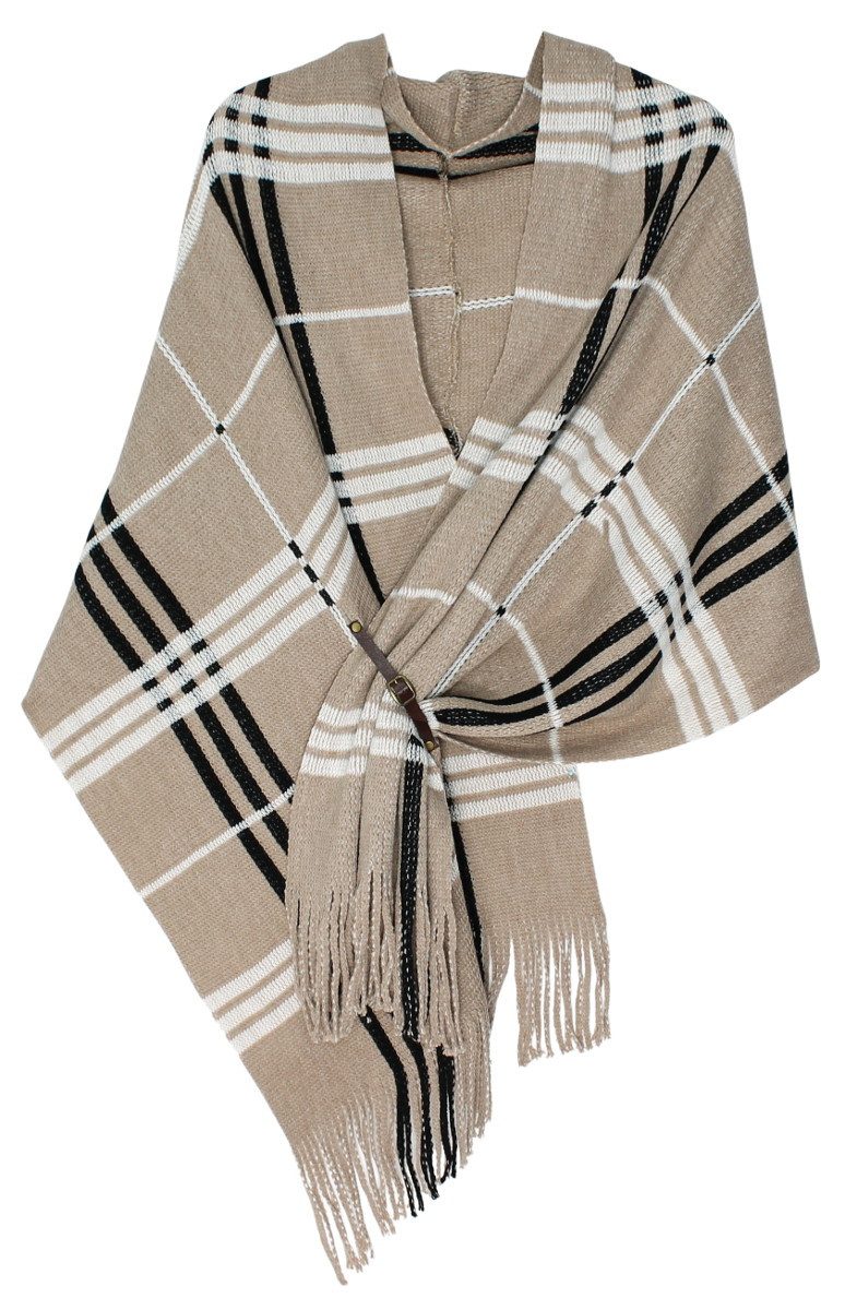 dy_mode Strickponcho Damen Strickponcho mit Fransen günstig online kaufen