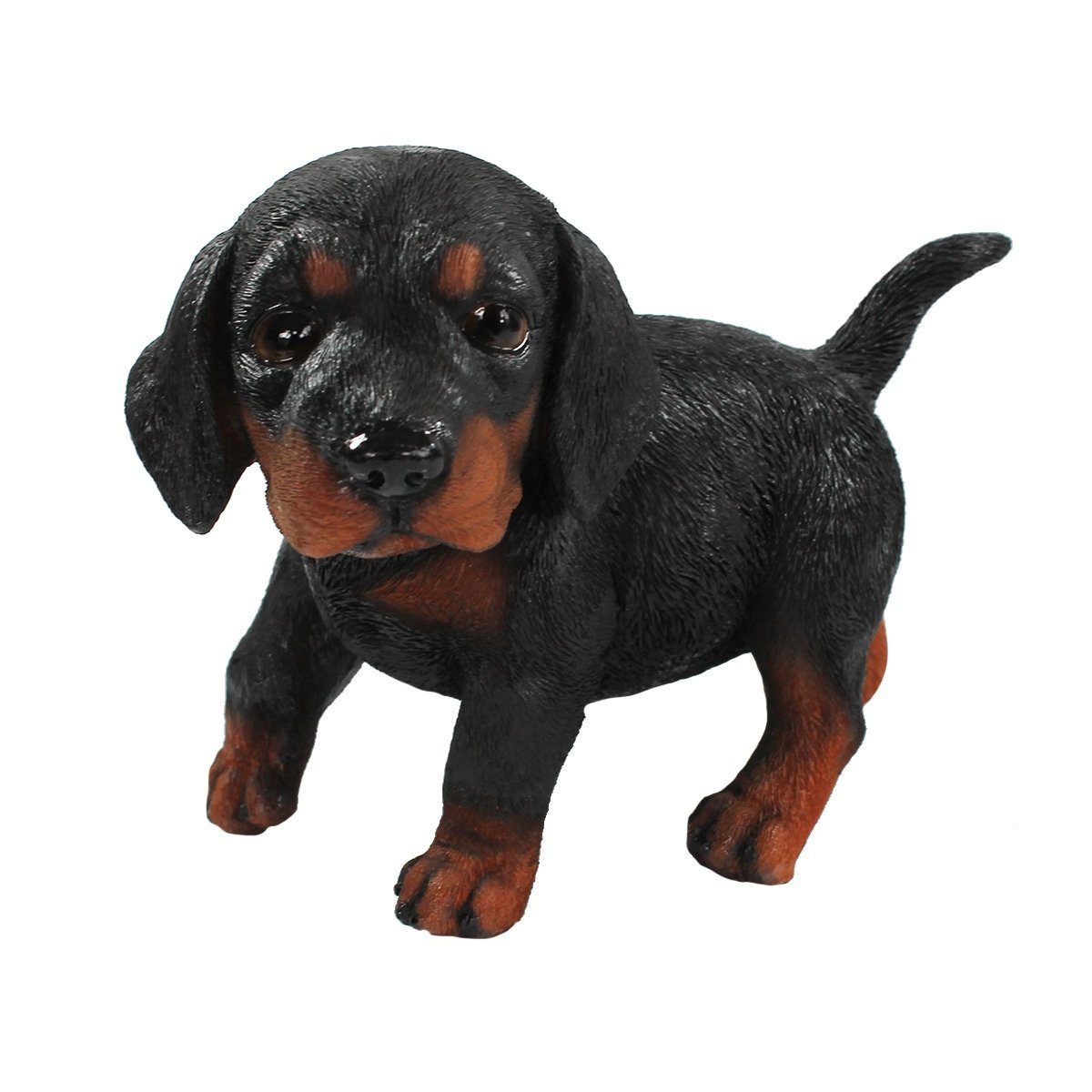 Tierfigur Hunde Figur Dackel Welpe stehend Dackel Figur Hundefigur
