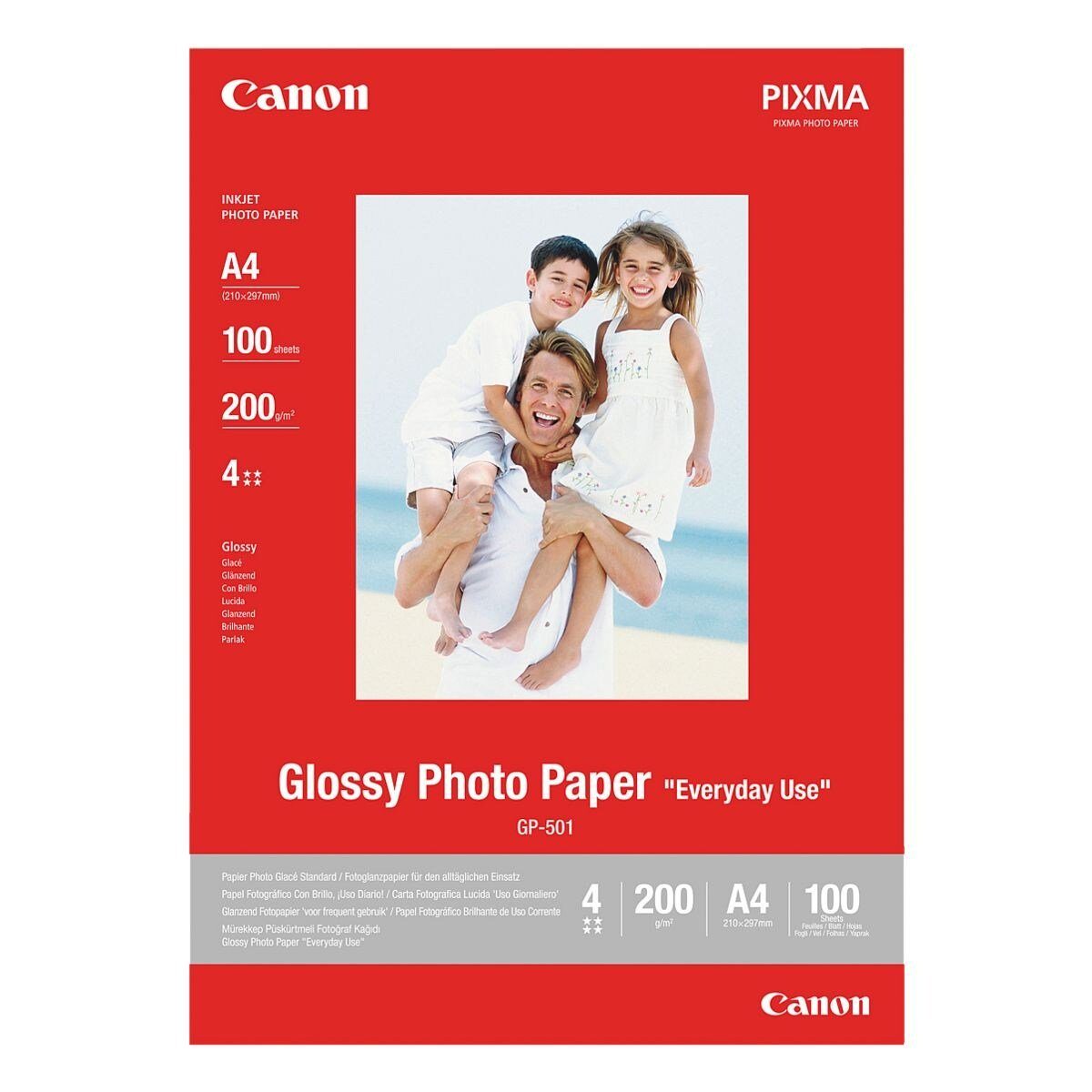 Canon Фотопапір Glossy Photo Paper, Format A4, glänzend, 200 g/m², 100 Blatt