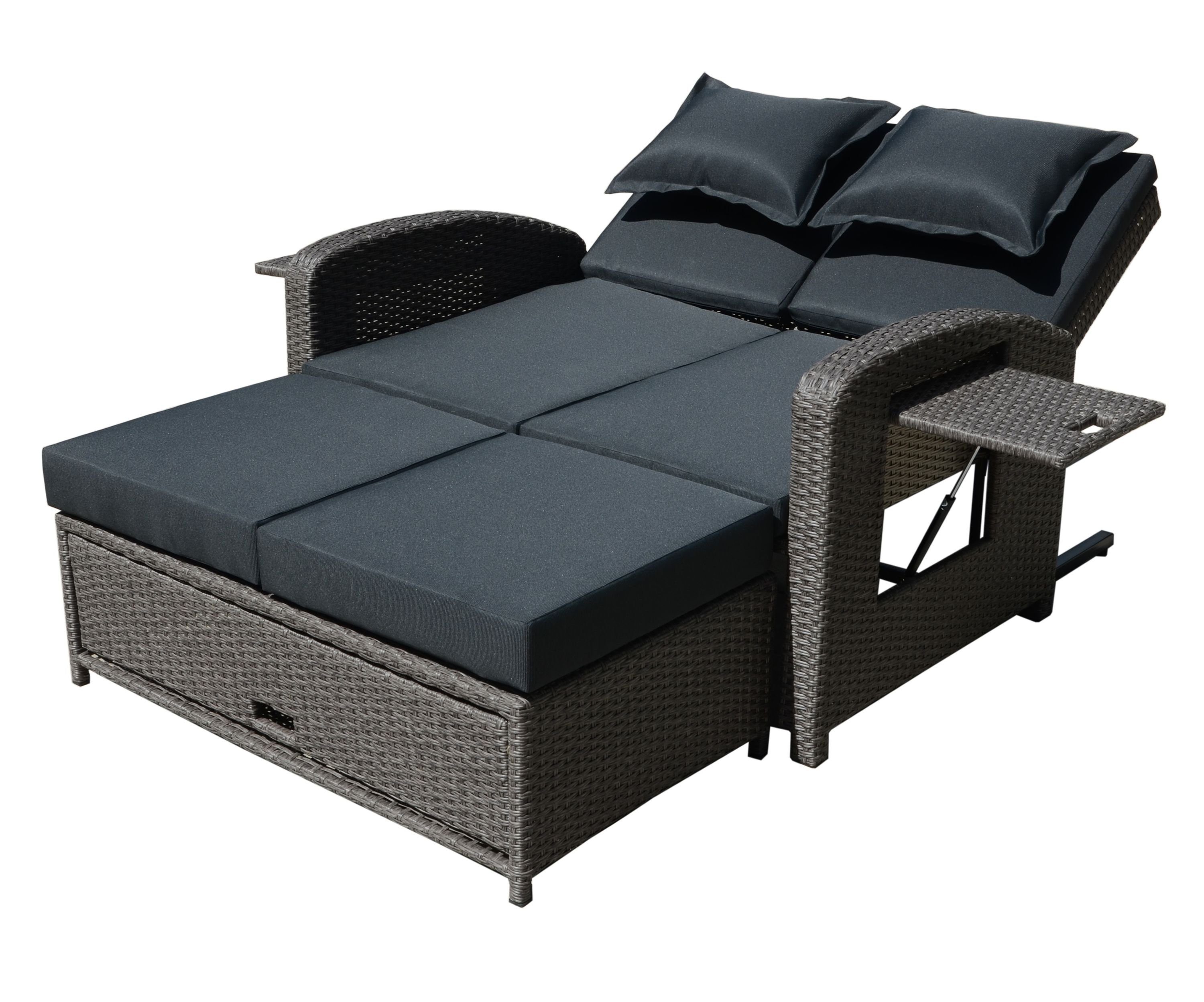 Garden Pleasure Loungesofa NIZZA, mit Liegefunktion, Material: Kunststoff