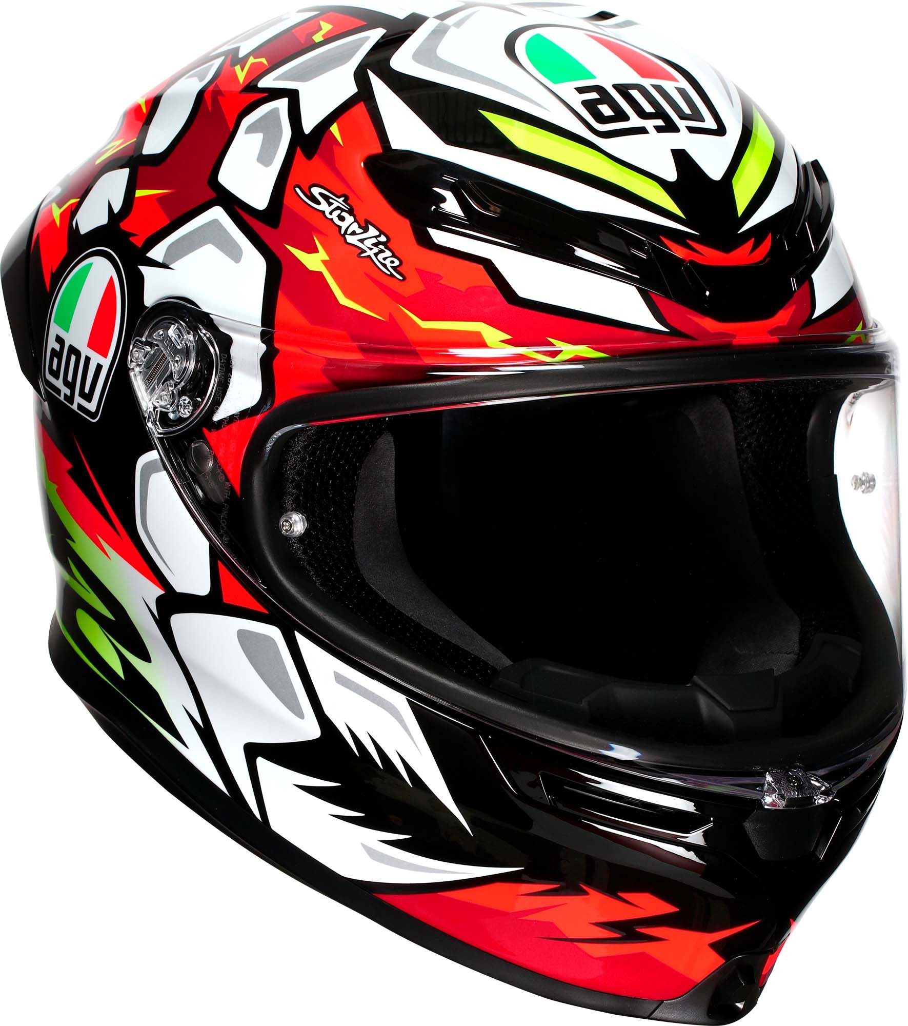 AGV Motorradhelm K6 S Bezzecchi 2024 Helm, geeignet für Brillenträger,Pinlockscheibe enthalten