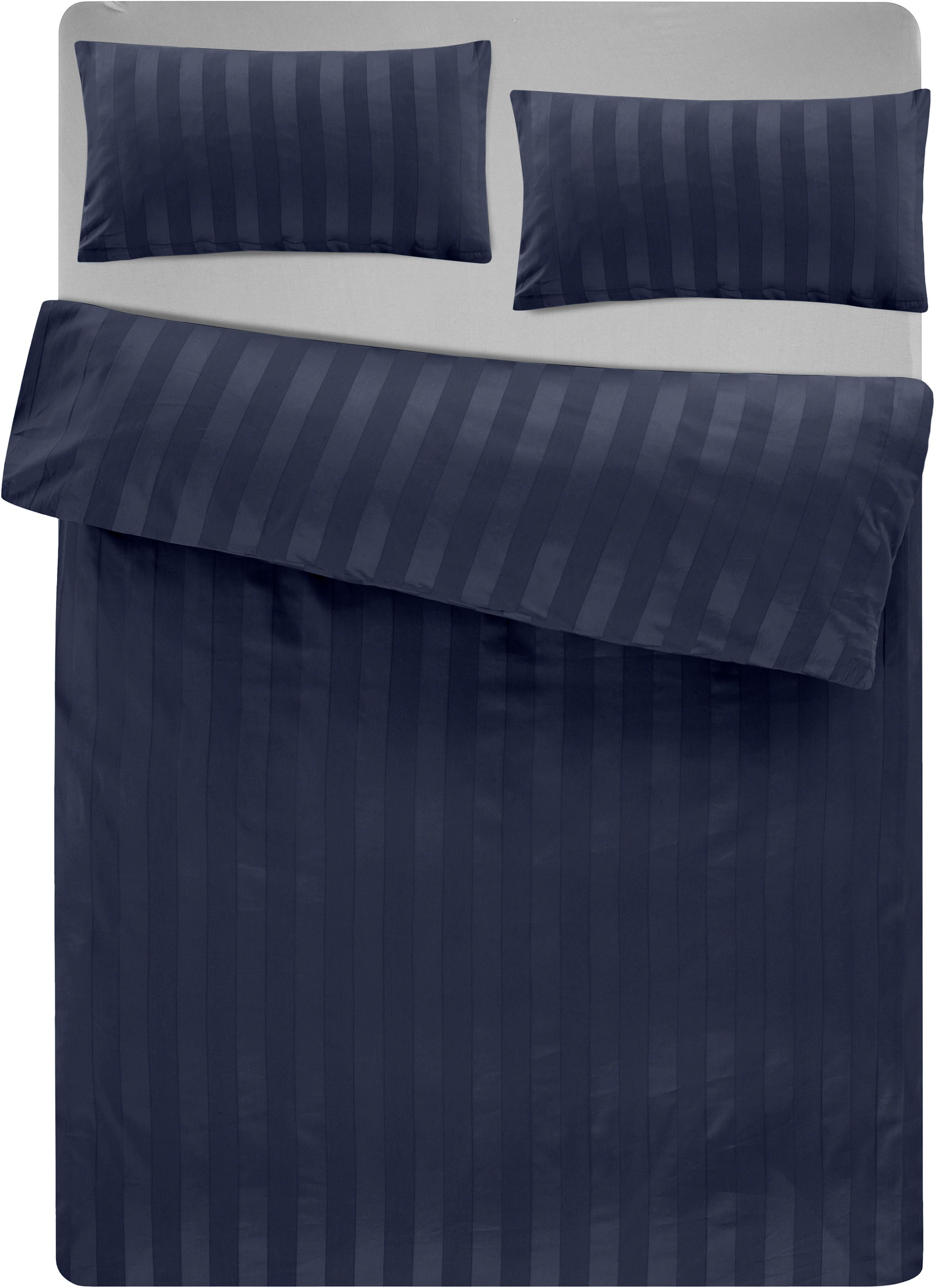 Leonique Bettwäsche Malia in Gr. 135x200 oder 155x220 cm, Mako-Satin, 2 teilig, zeitlose Bettwäsche aus Baumwolle, Bettwäsche in Mako-Satin-Qualität