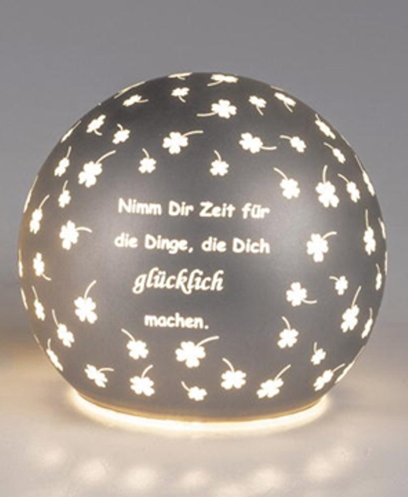 formano LED Dekolicht Kugel grau 12 cm - Nimm dir Zeit, LED fest integriert