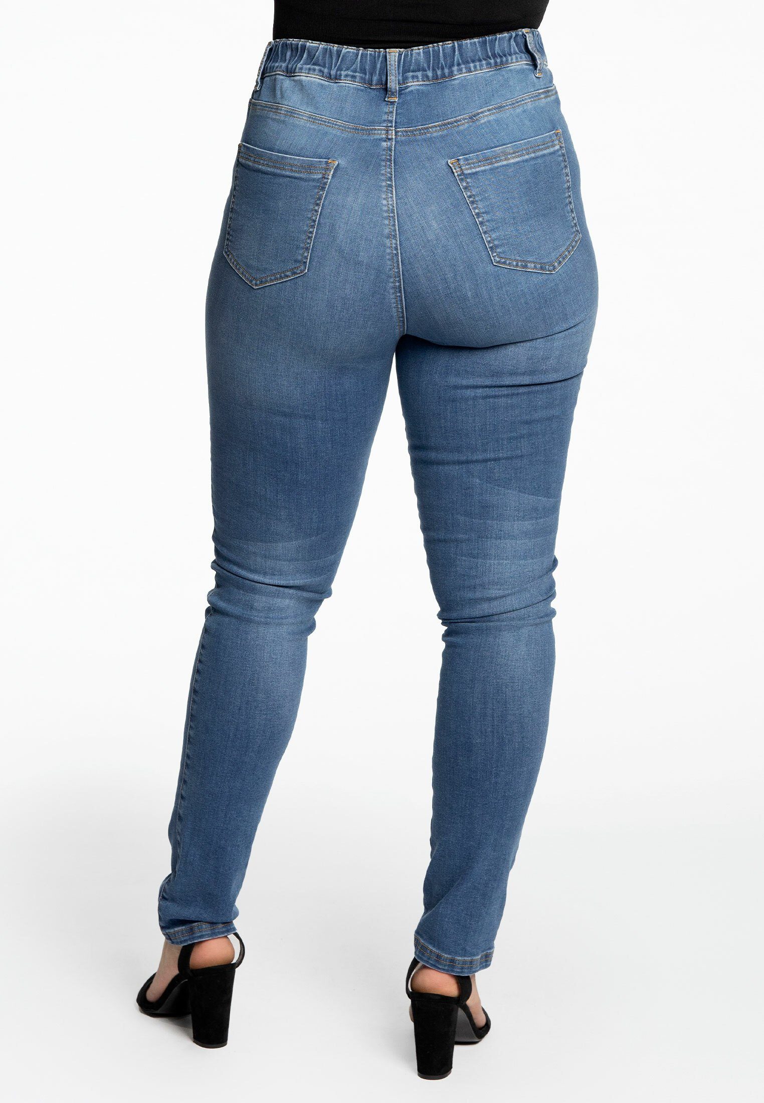 Yoek Größen High-waist-Jeans Große