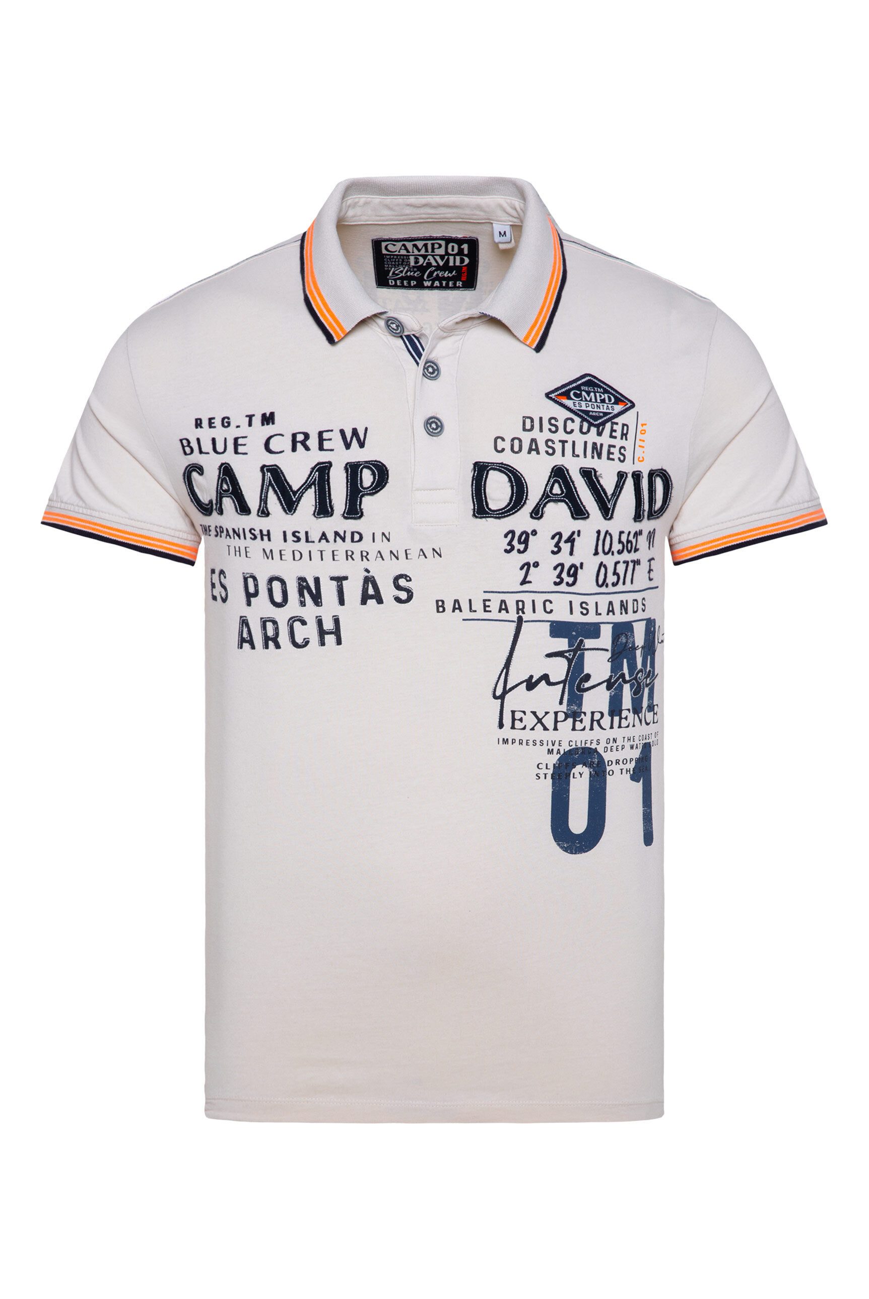 CAMP DAVID Poloshirt mit Logo Artworks günstig online kaufen
