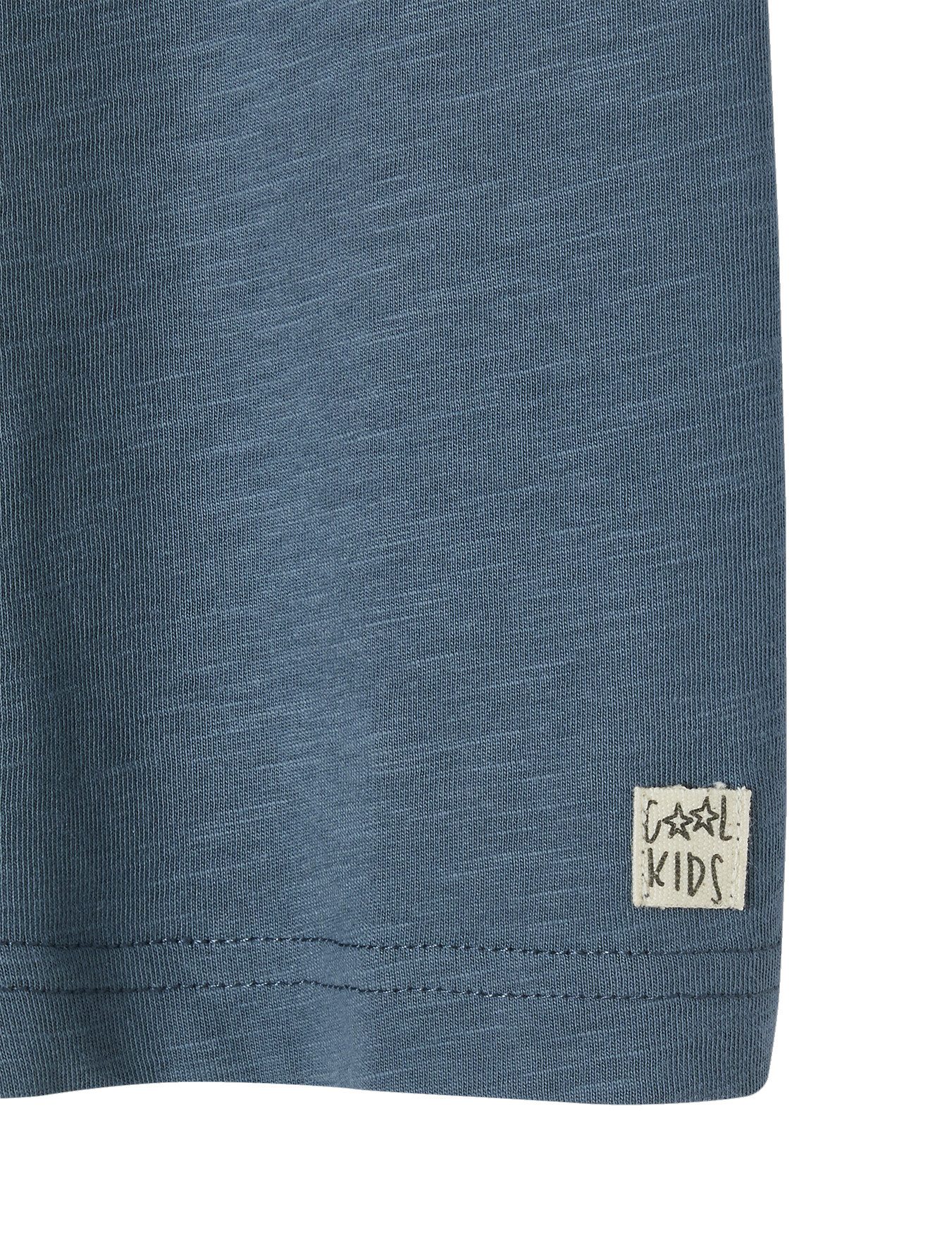 vertbaudet T-Shirt Jungen T-Shirt BASIC Zierlabel am Saum