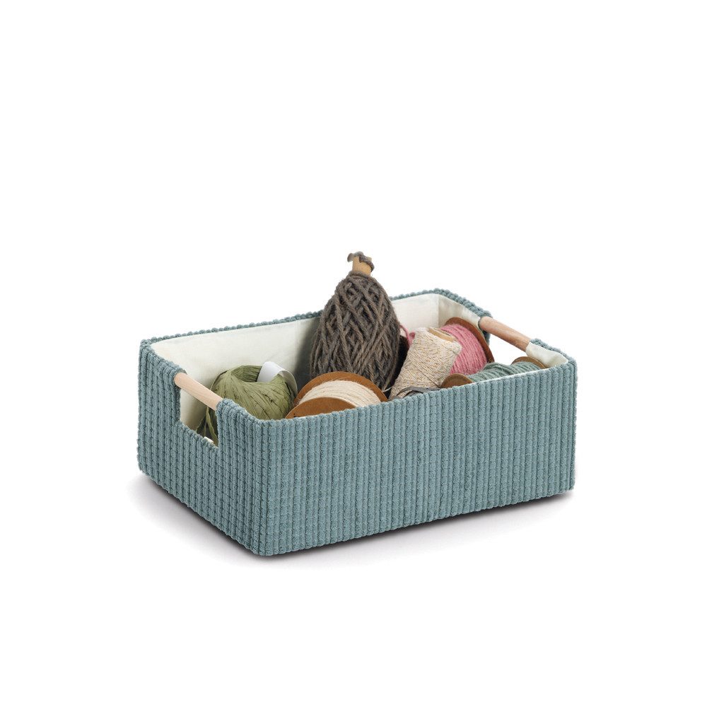 Zeller Present Aufbewahrungskorb, Baumwolle/Polyester/Holz, salbei, ca. günstig online kaufen
