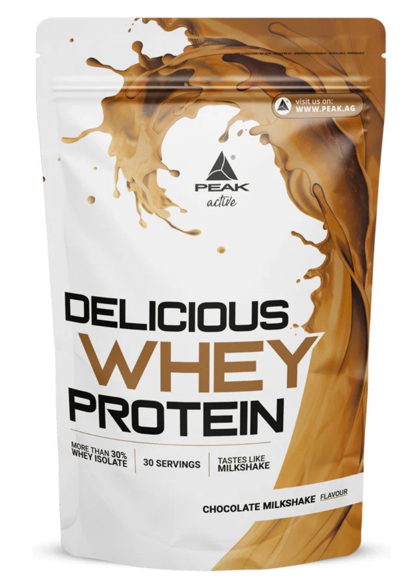 PEAK Delicious Whey 900 g aus Whey Konzentrat & Whey Isolat Protein Eiweiß Pulver, 1 er Beutel à 30 St., 900 g
