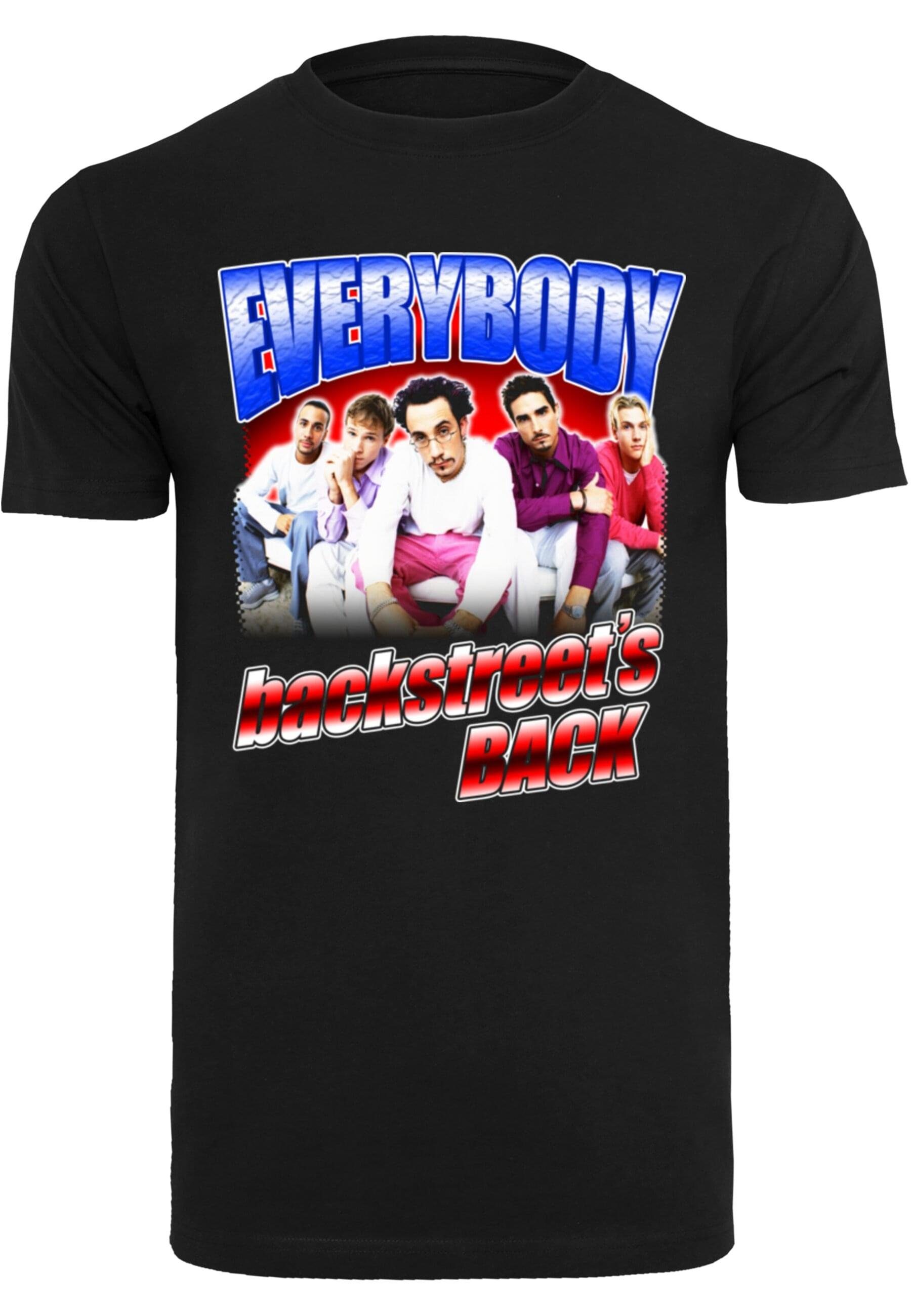 black Herren Neck (1-tlg) Everybody T-Shirt Boys Round Merchcode Backstreet - T-Shirt
